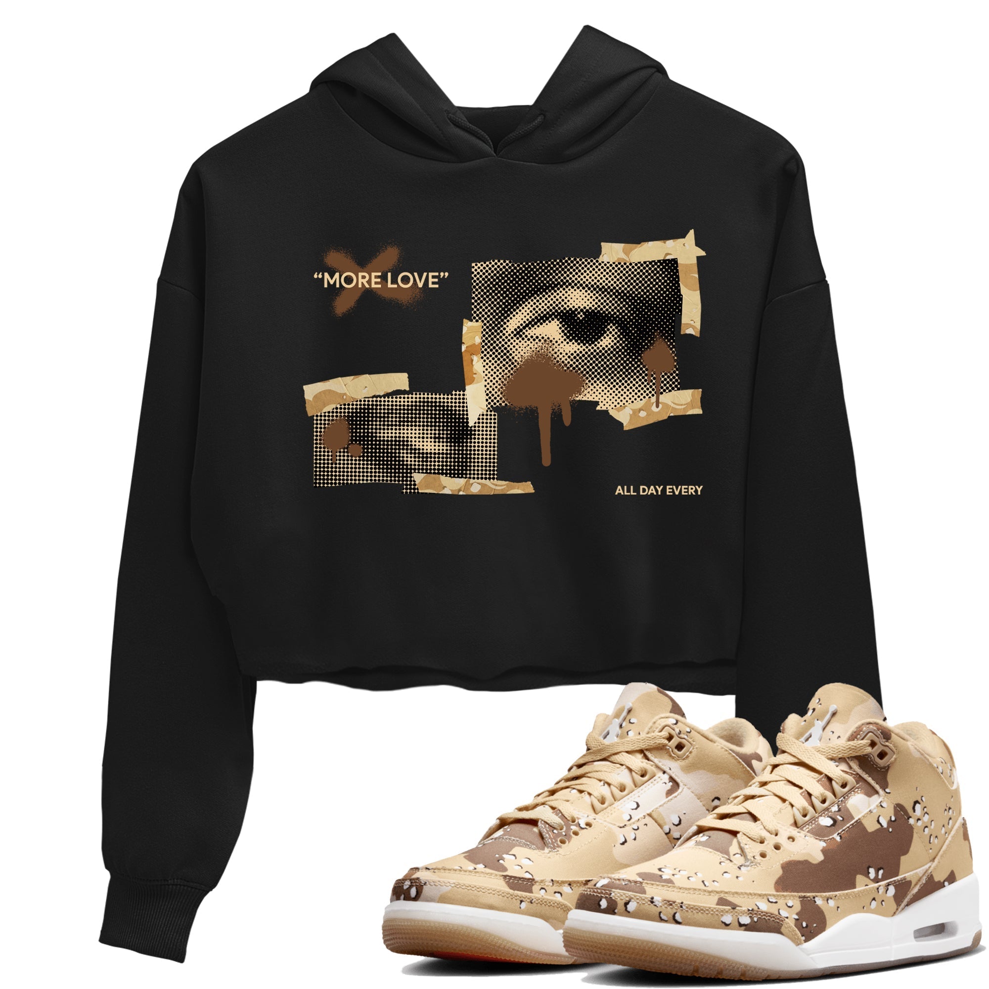 More Love snkmatch Women's Top - Air Jordan 3 Desert Camo