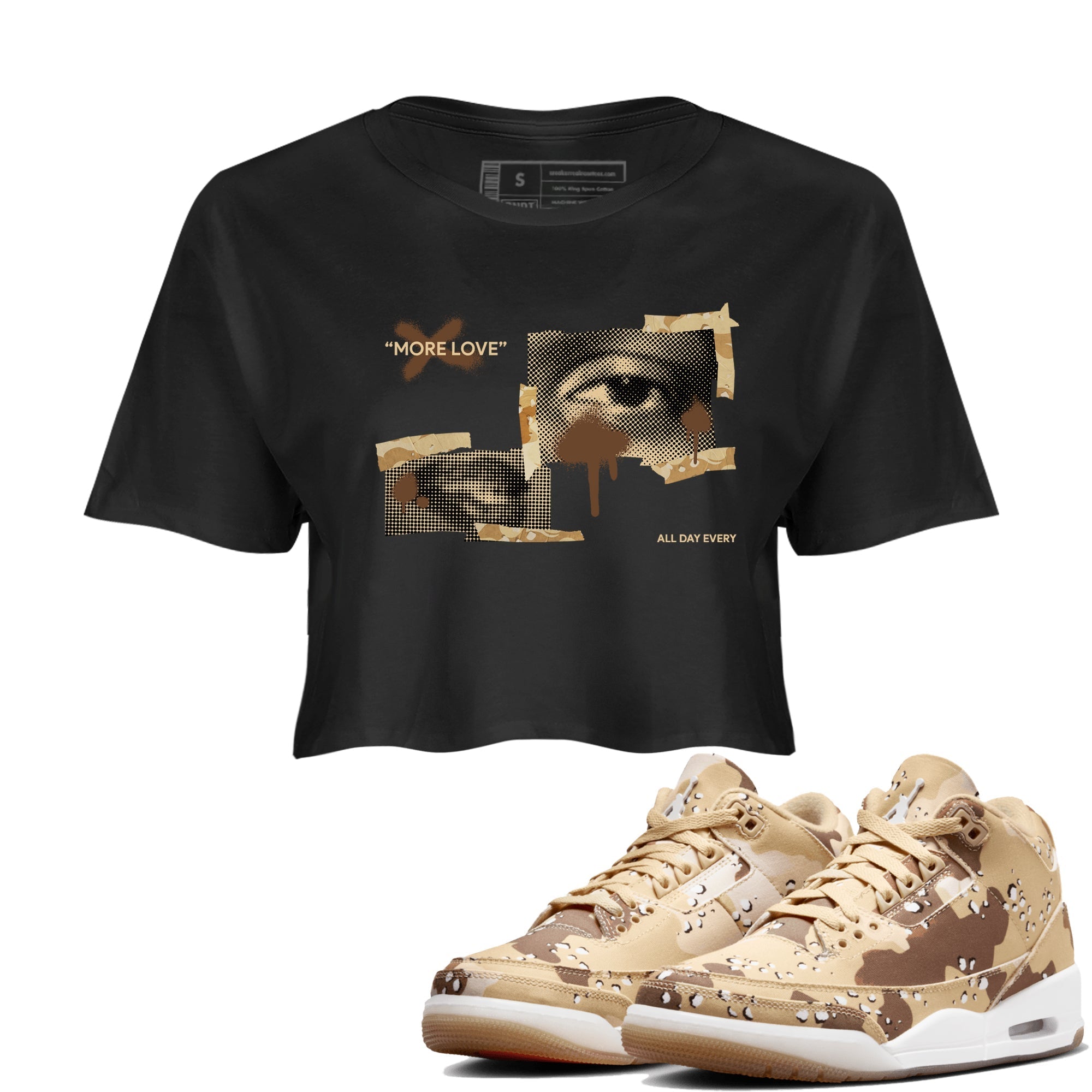 More Love snkmatch Women's Top - Air Jordan 3 Desert Camo