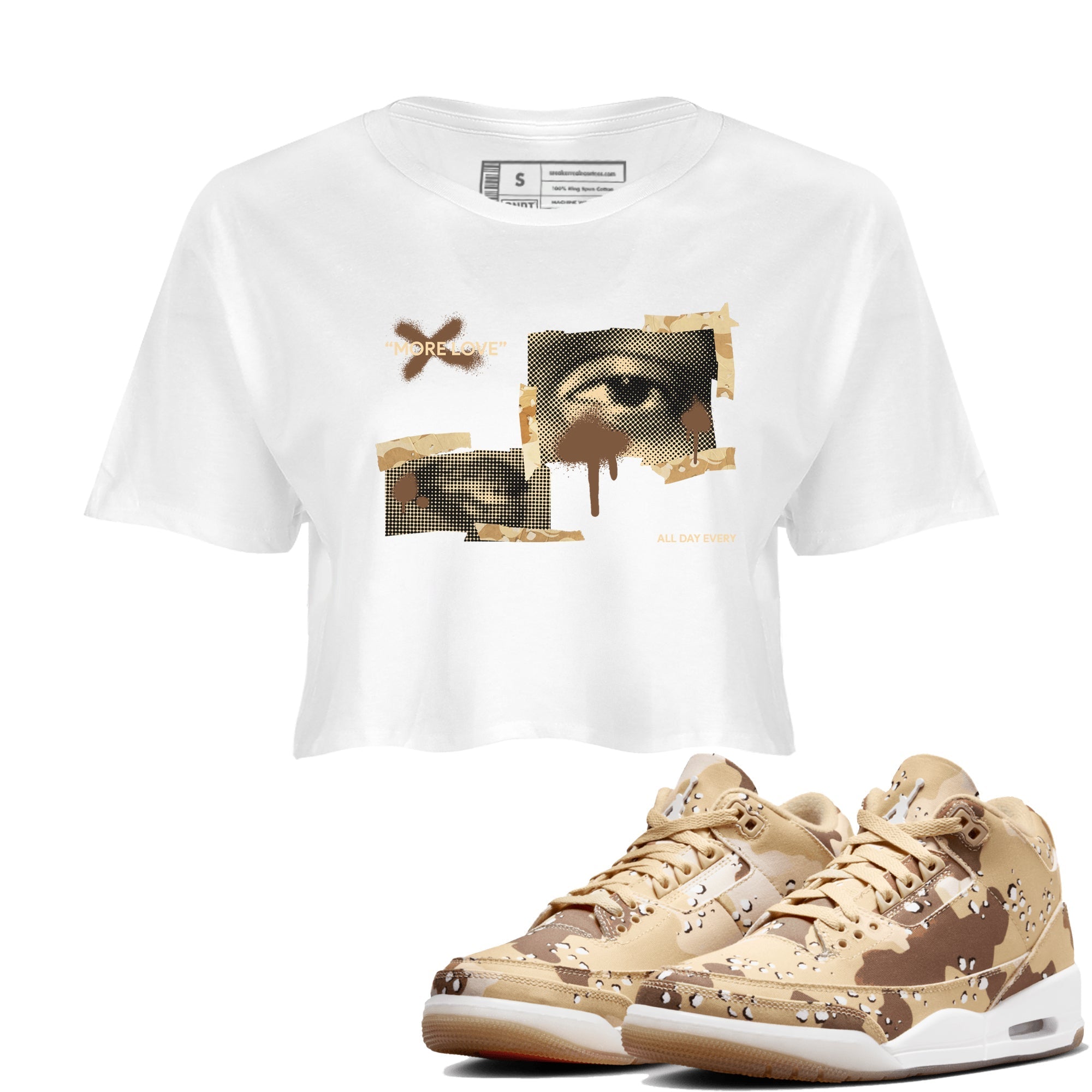 More Love snkmatch Women's Top - Air Jordan 3 Desert Camo