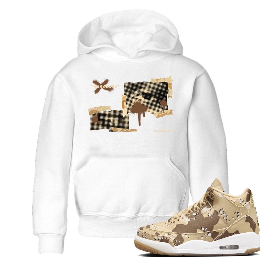 More Love snkmatch Tees Kids - Air Jordan 3 Desert Camo
