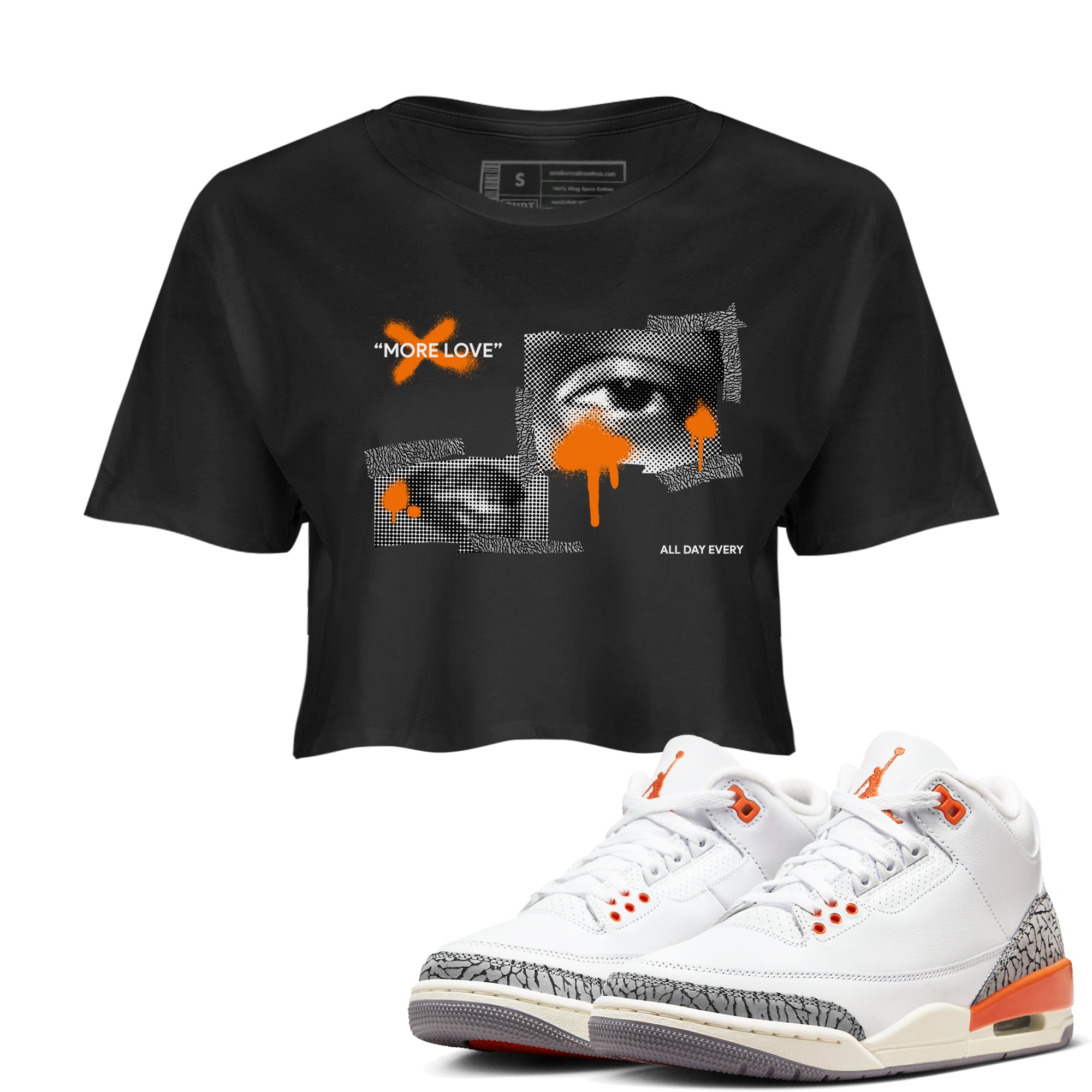 More Love snkmatch Women's Top - Air Jordan 3 Georgia Peach