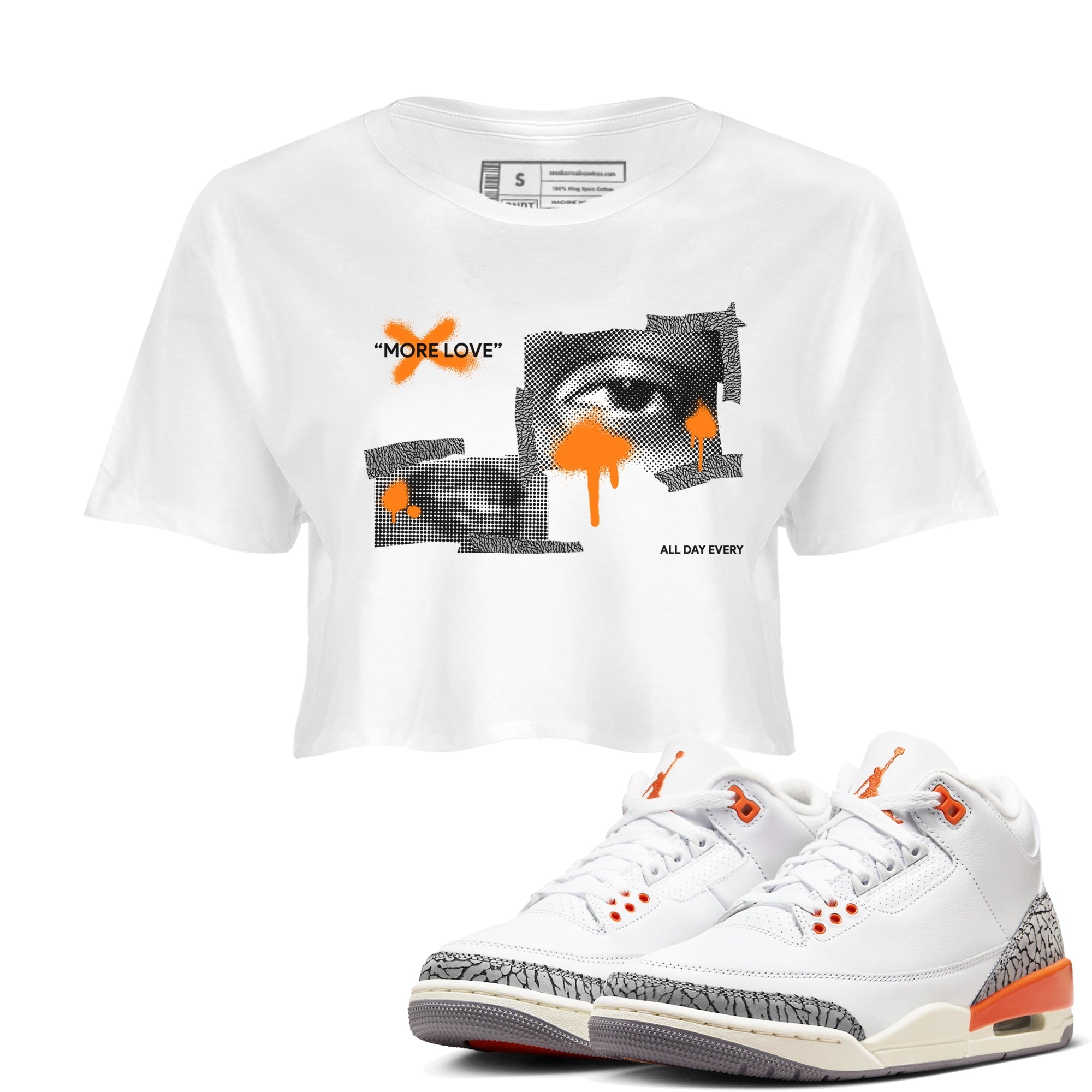 More Love snkmatch Women's Top - Air Jordan 3 Georgia Peach