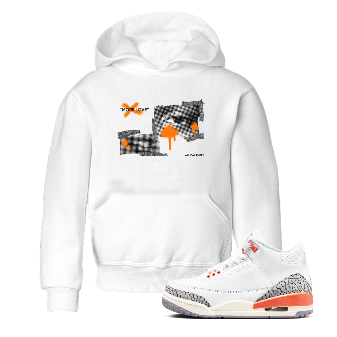 More Love snkmatch Tees Kids - Air Jordan 3 Georgia Peach
