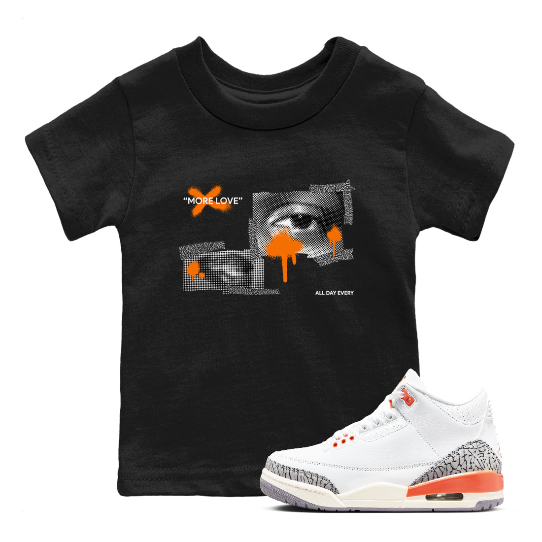 More Love snkmatch Tees Kids - Air Jordan 3 Georgia Peach