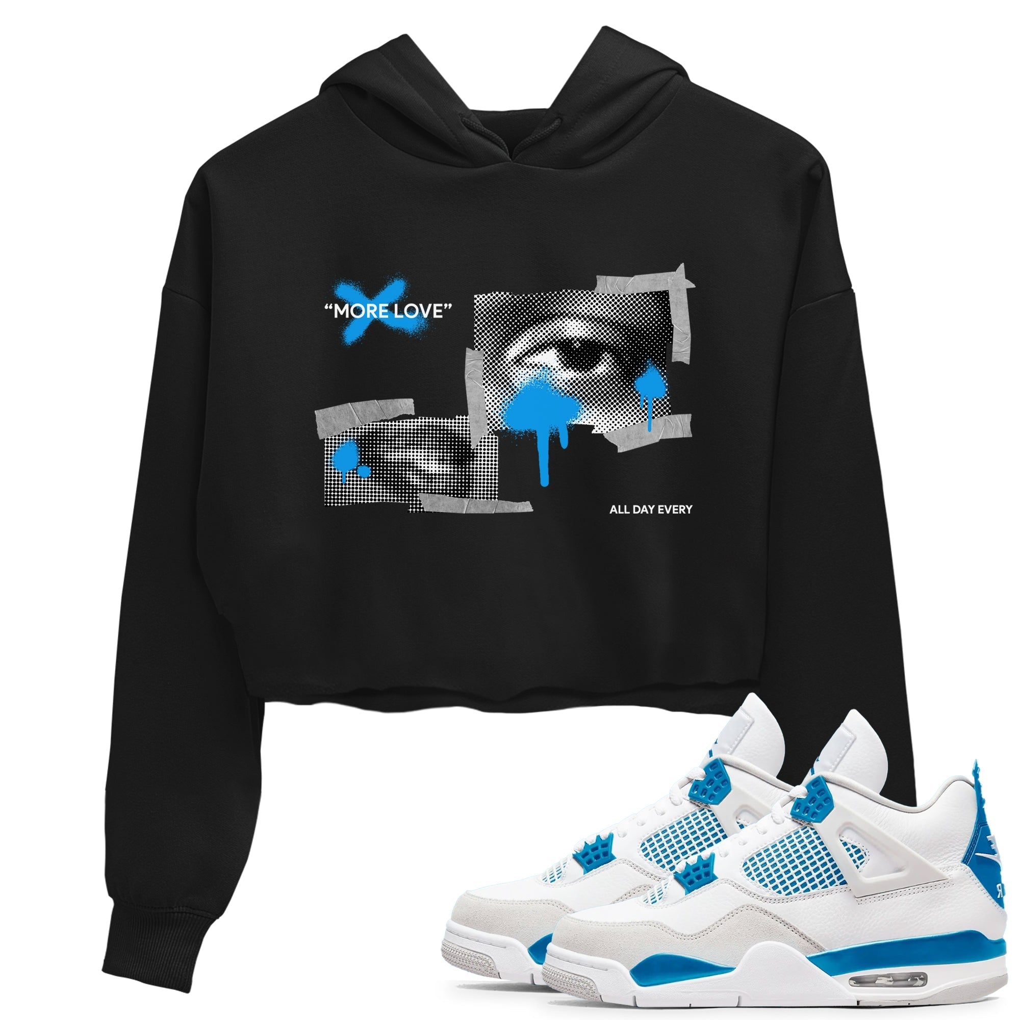 More Love snkmatch Women's Top - Air Jordan 4 Military Blue