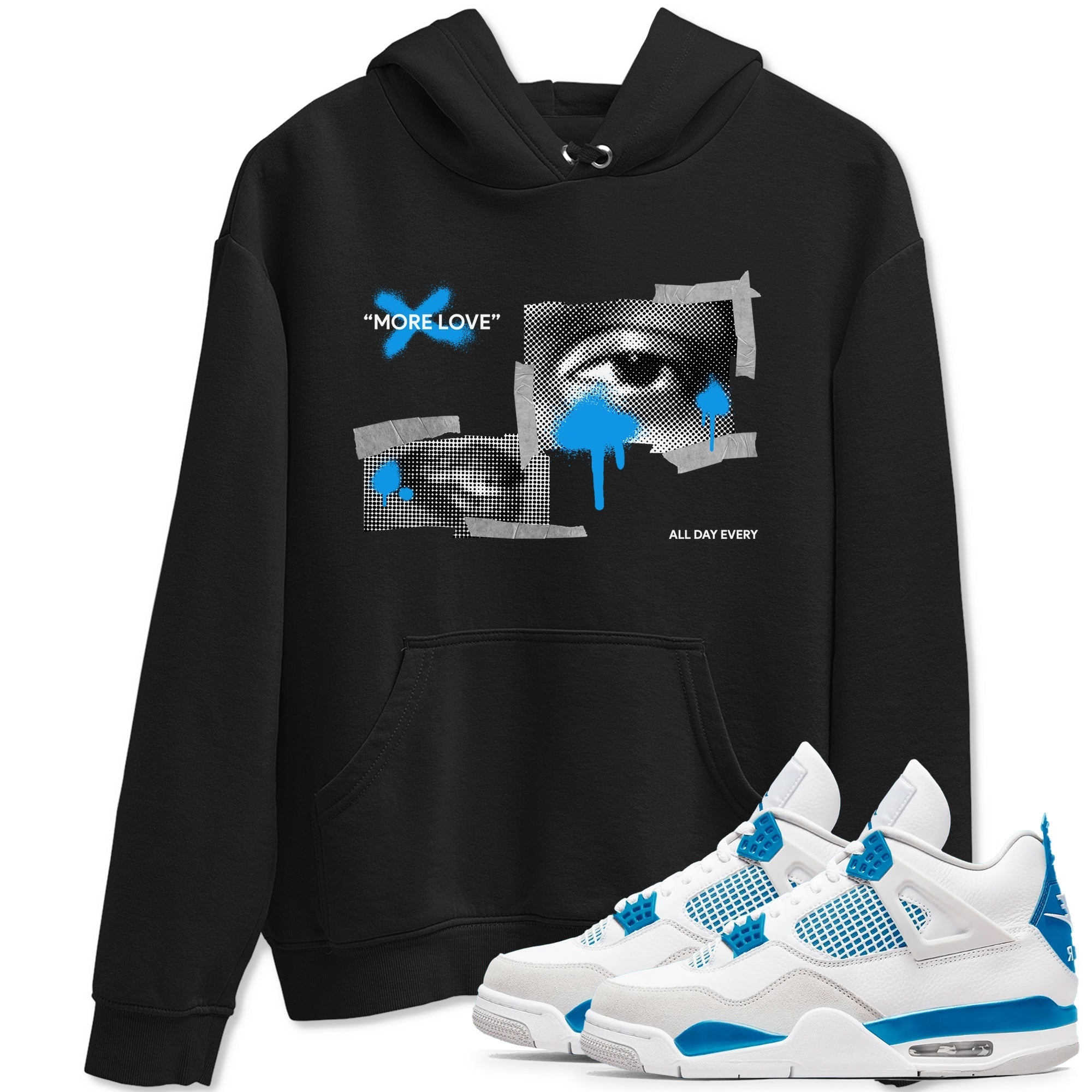 More Love snkmatch Tees - Air Jordan 4 Military Blue