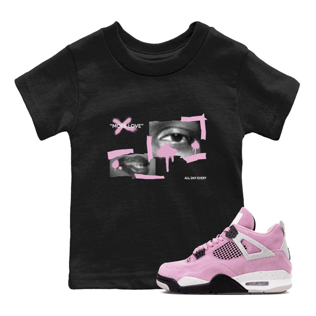 More Love snkmatch Tees Kids - Air Jordan 4 Orchid
