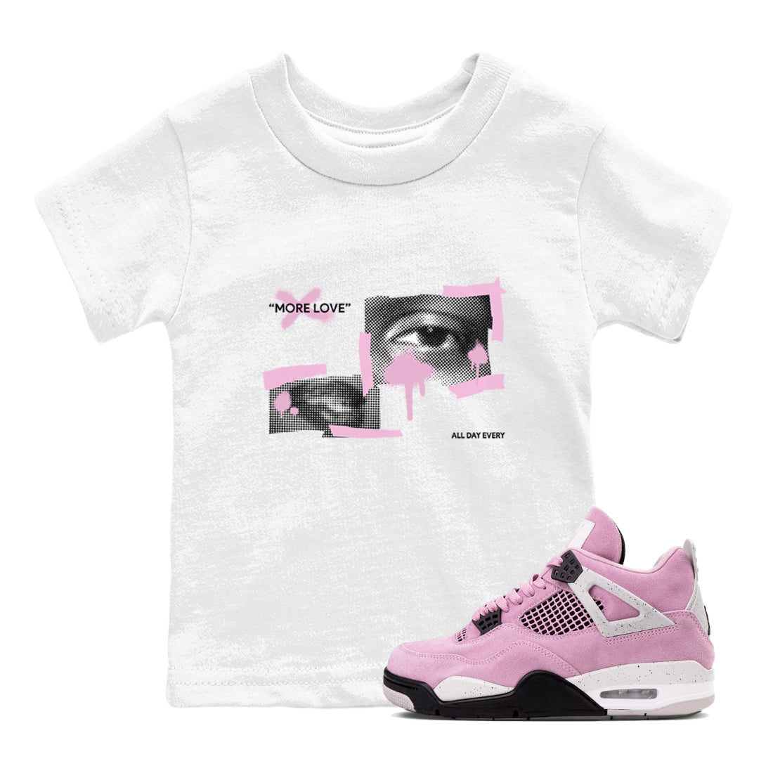 More Love snkmatch Tees Kids - Air Jordan 4 Orchid
