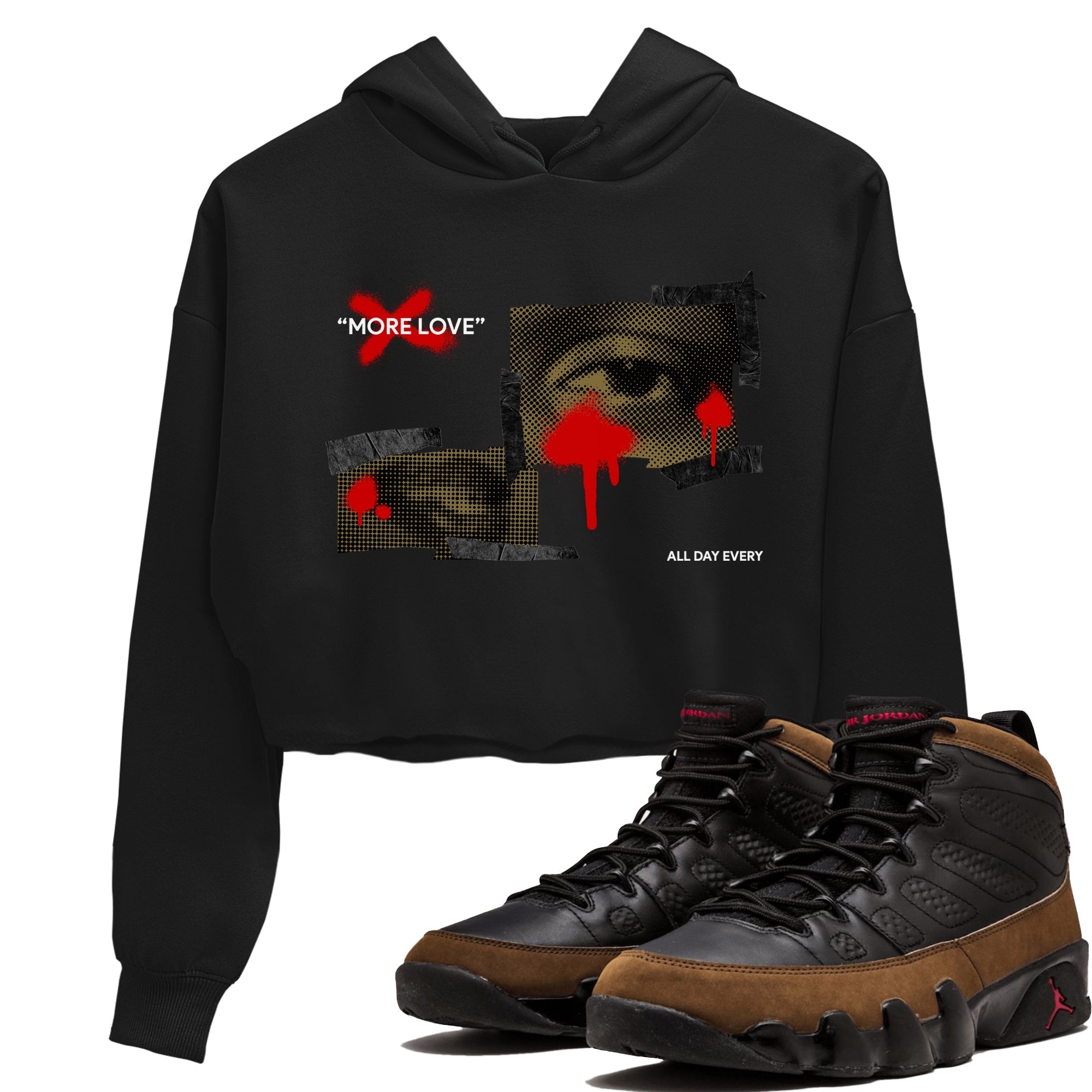 More Love snkmatch Women's Top - Air Jordan 9 Olive