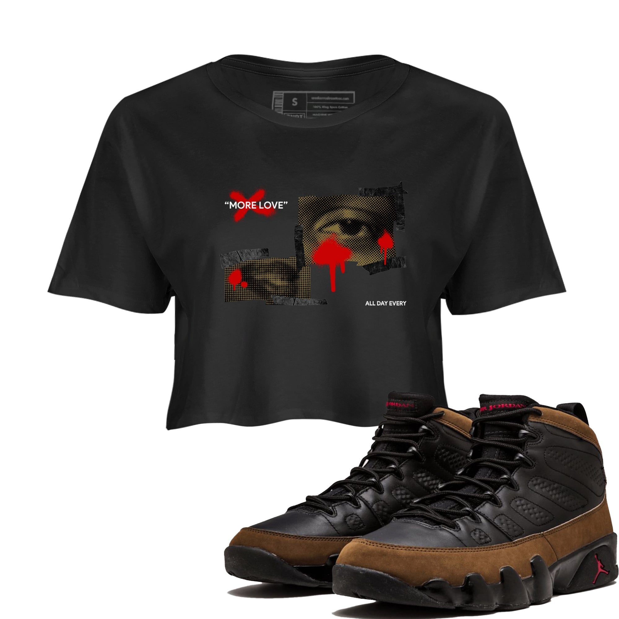 More Love snkmatch Women's Top - Air Jordan 9 Olive