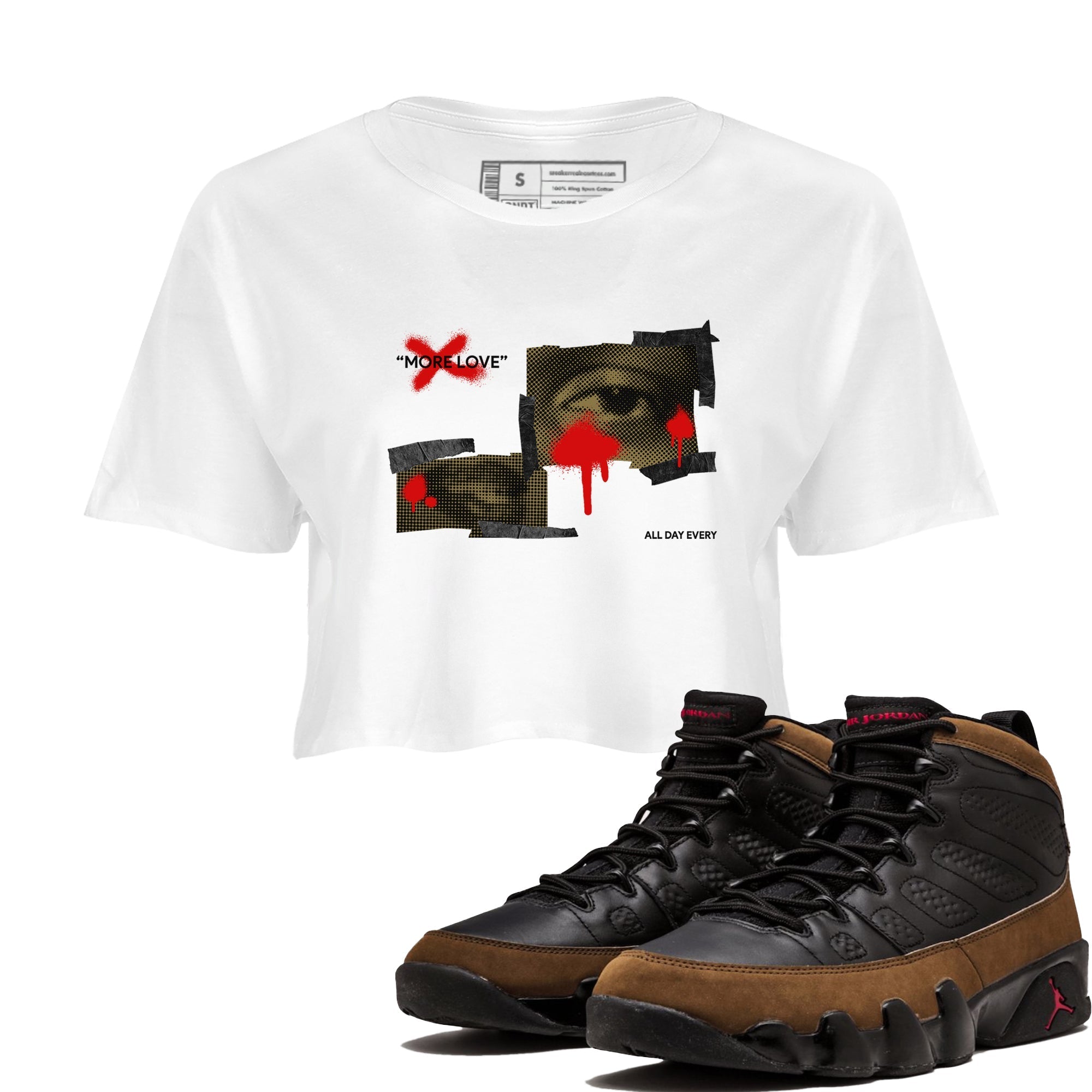 More Love snkmatch Women's Top - Air Jordan 9 Olive