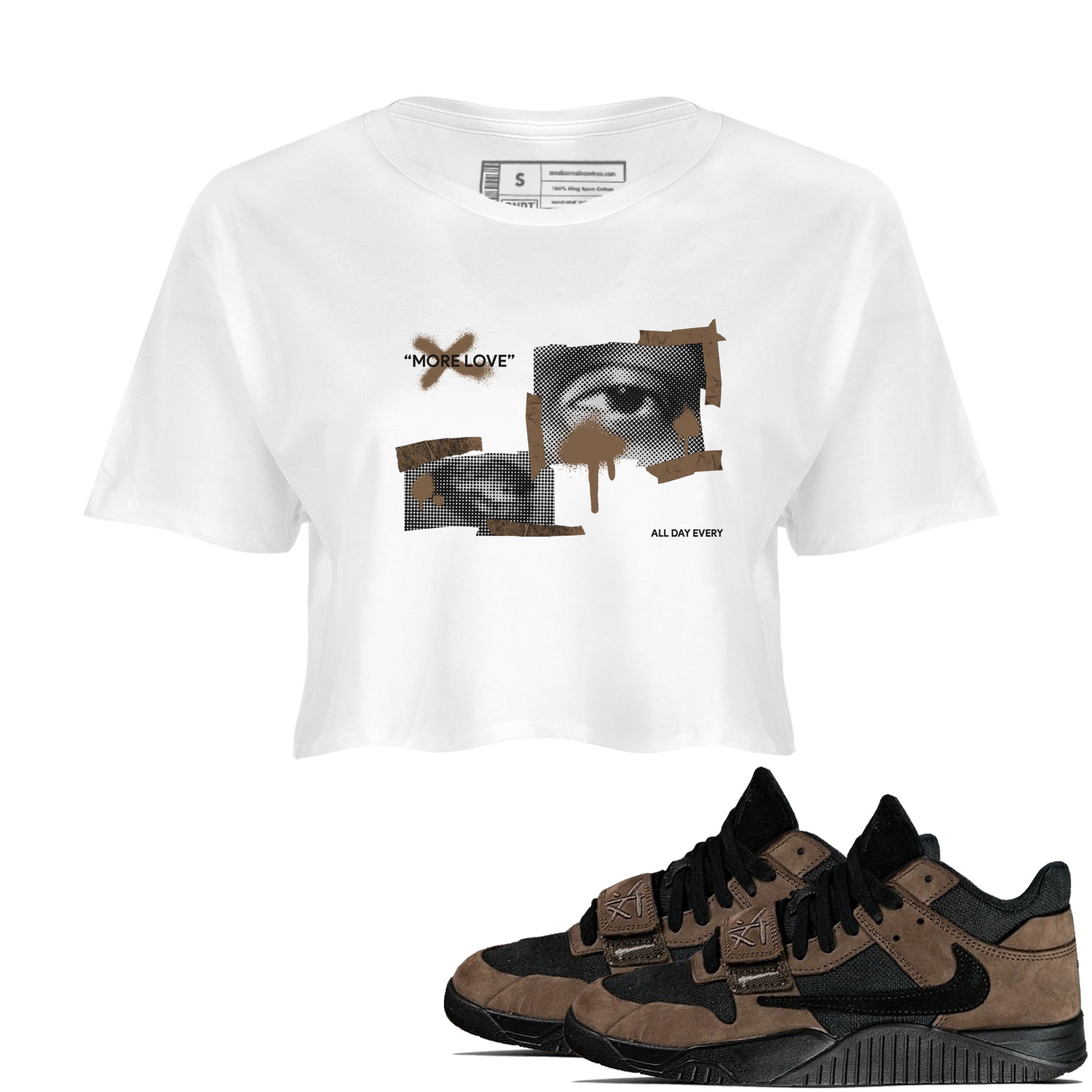 More Love snkmatch Women's Top - Jordan Jumpman Jack Travis Scott Dark Mocha