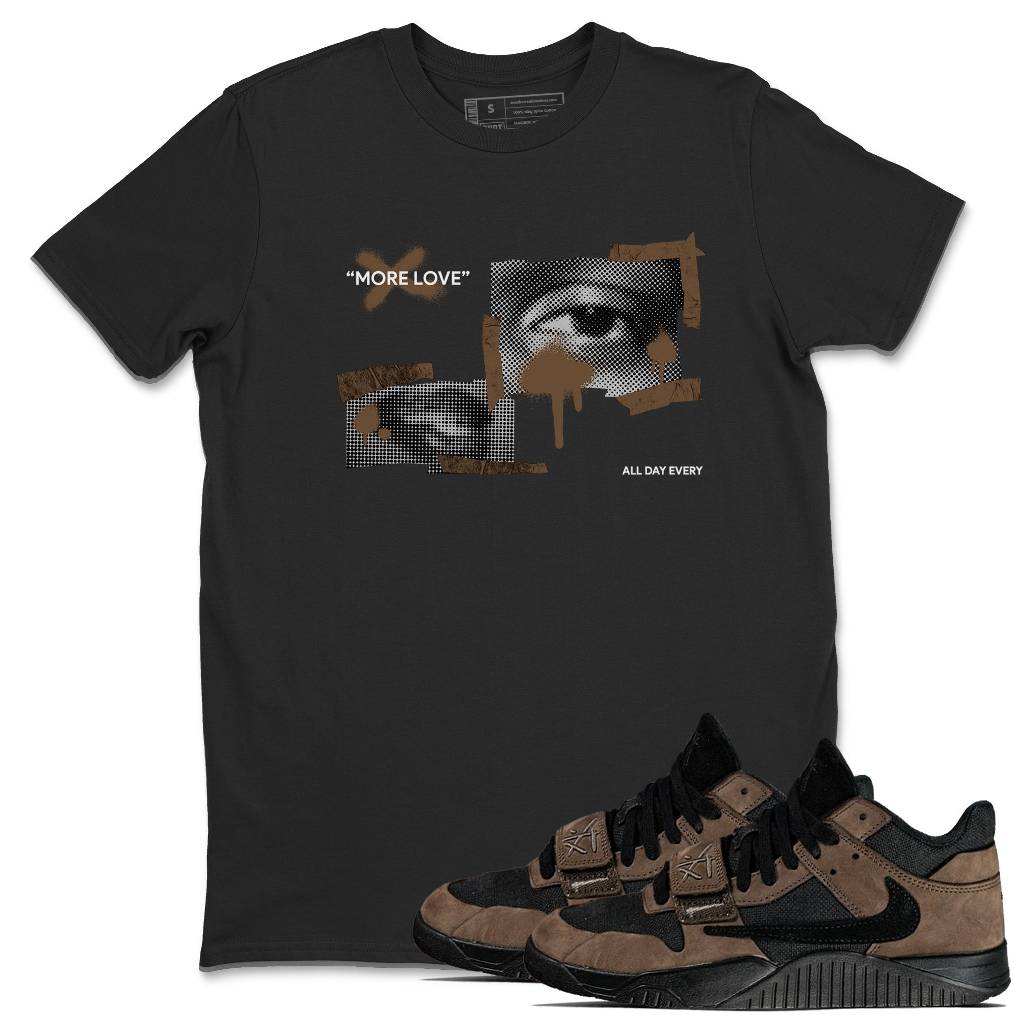 More Love snkmatch Tees - Jordan Jumpman Jack Travis Scott Dark Mocha
