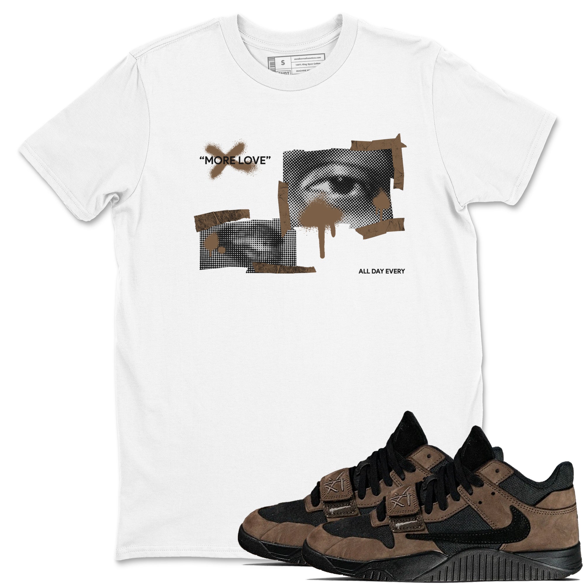 More Love snkmatch Tees - Jordan Jumpman Jack Travis Scott Dark Mocha