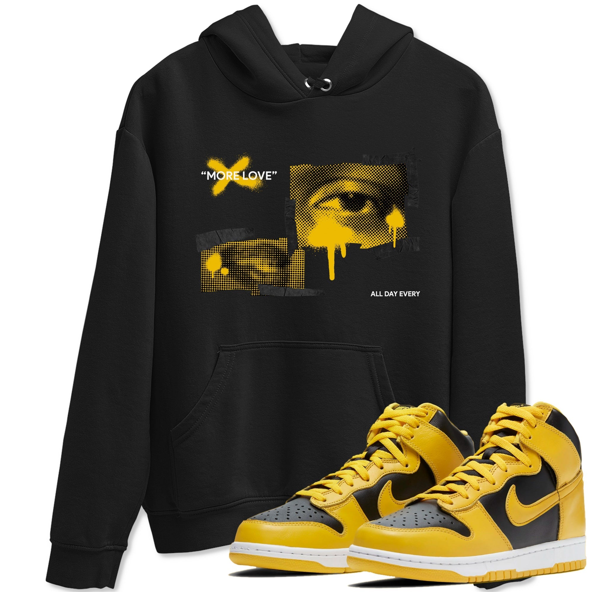 More Love snkmatch Tees - Dunk High Pollen