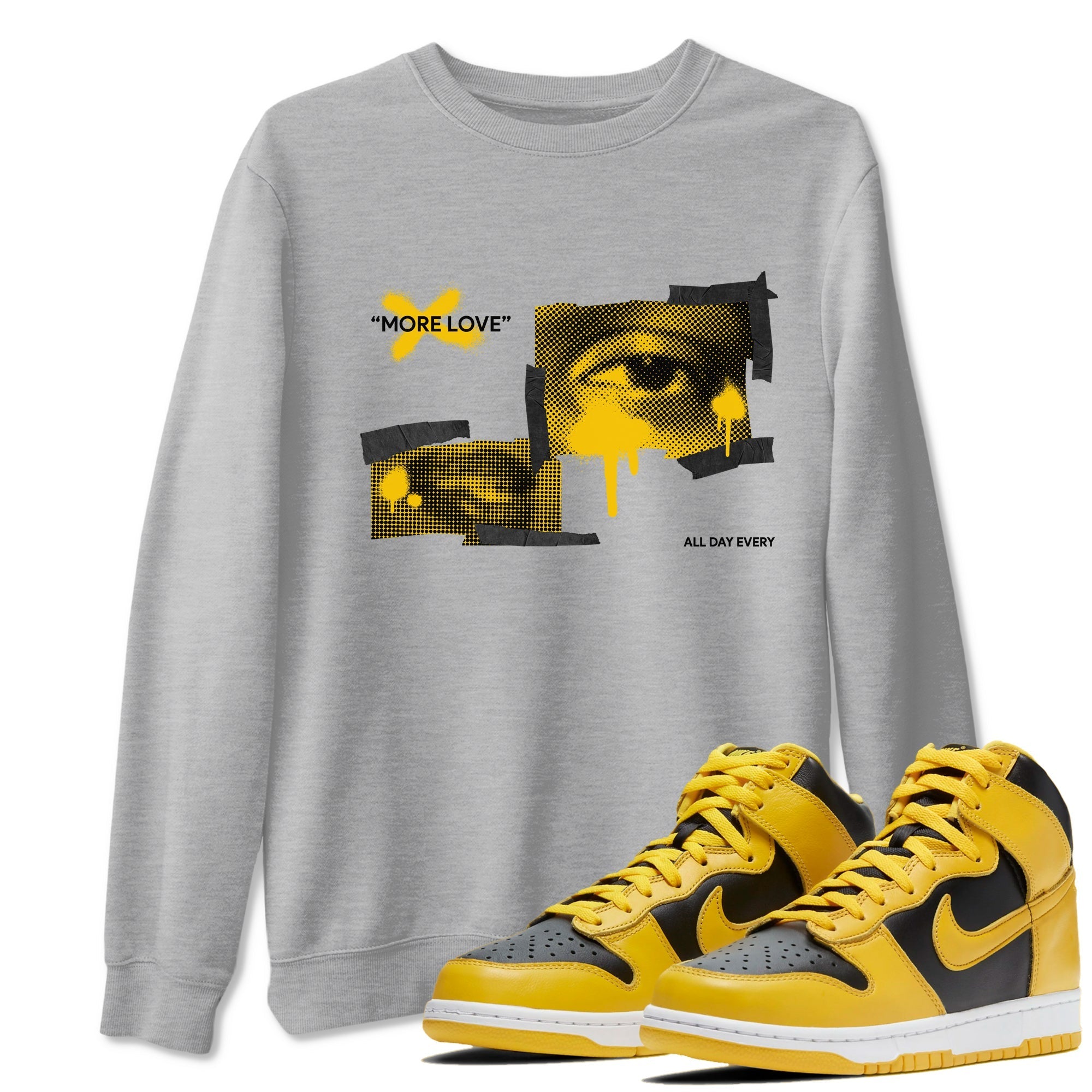 More Love snkmatch Tees - Dunk High Pollen