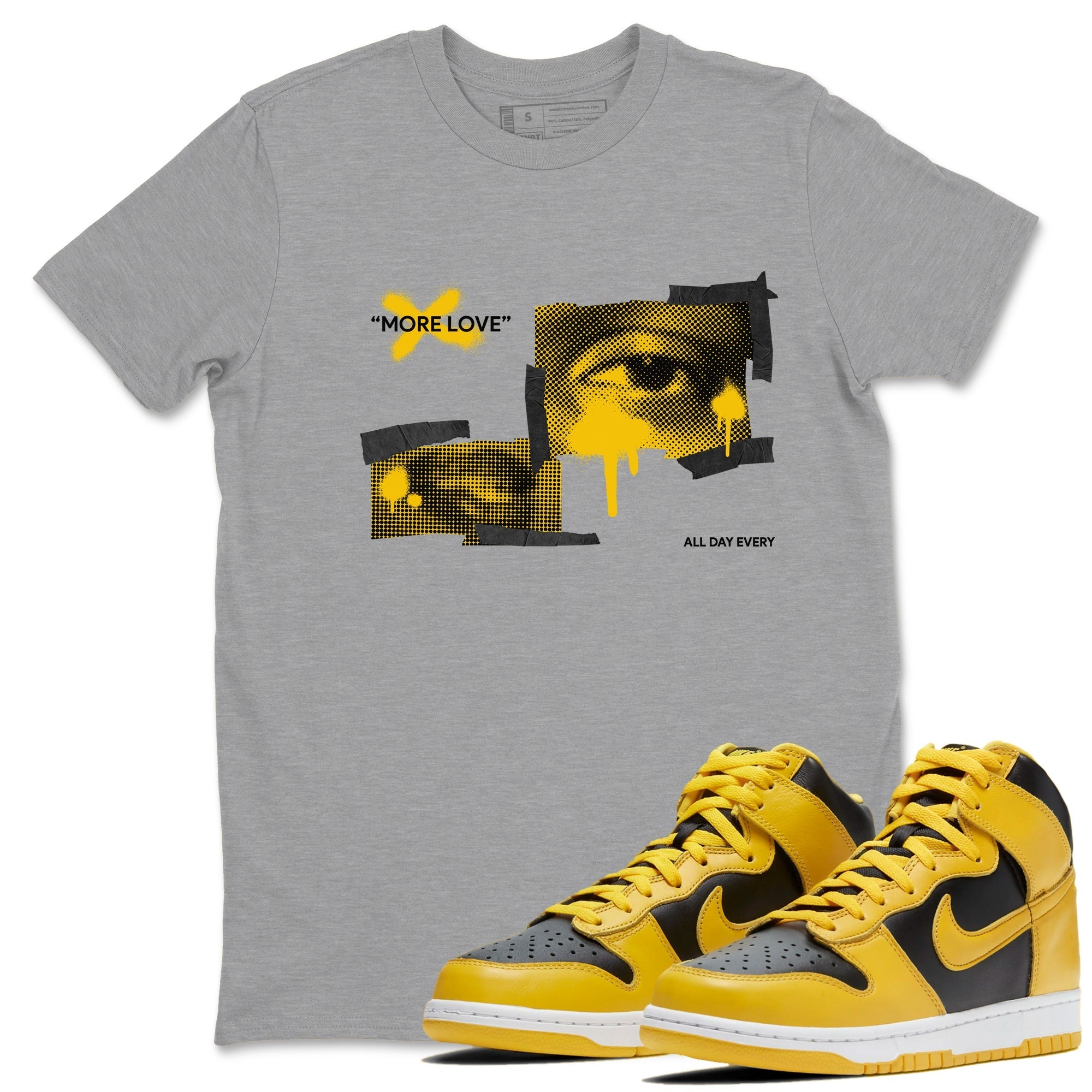 More Love snkmatch Tees - Dunk High Pollen