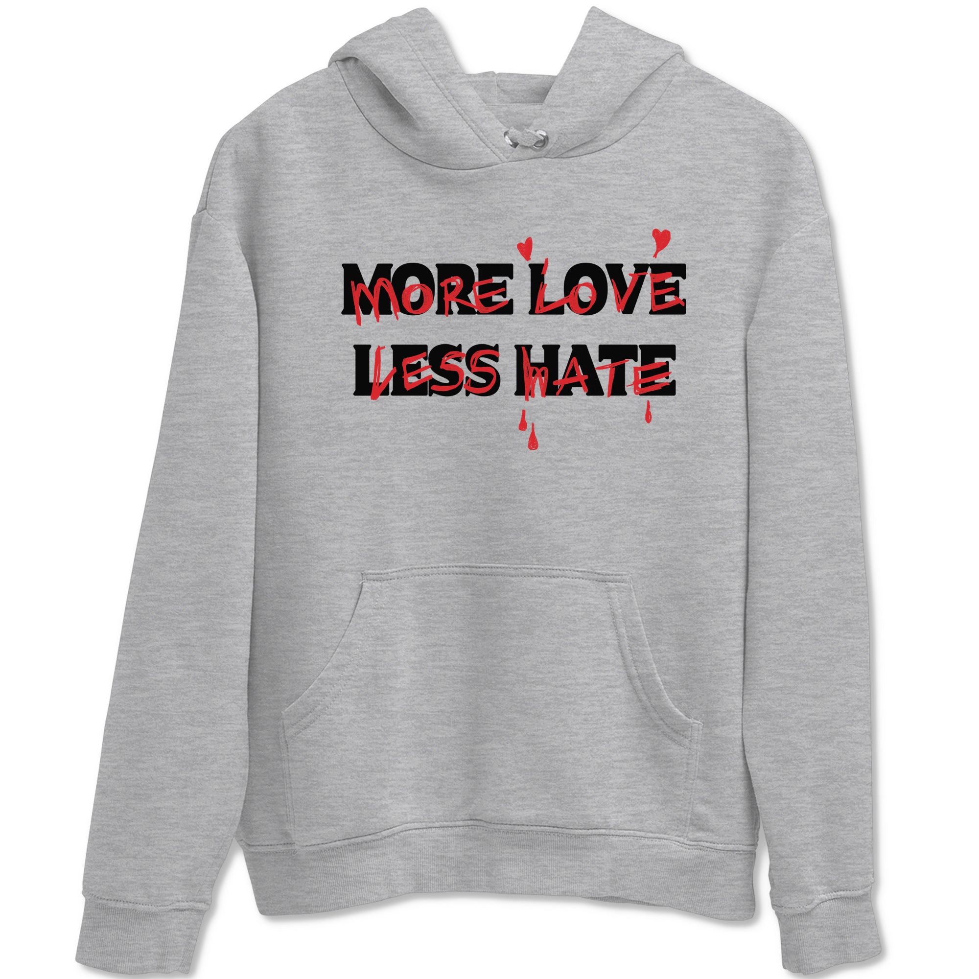 More Love Less Hate snkmatch Tees - Air Jordan 1 Black Toe Reimagined