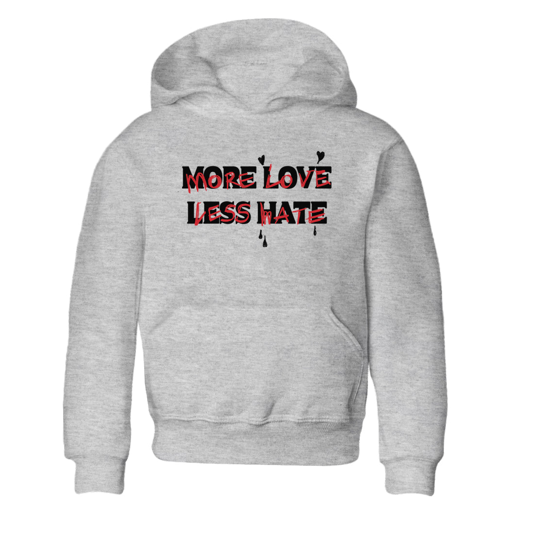 More Love Less Hate snkmatch Tees Kids - Air Jordan 12 Flu Game