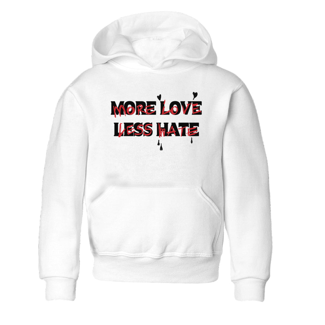 More Love Less Hate snkmatch Tees Kids - Air Jordan 12 Flu Game