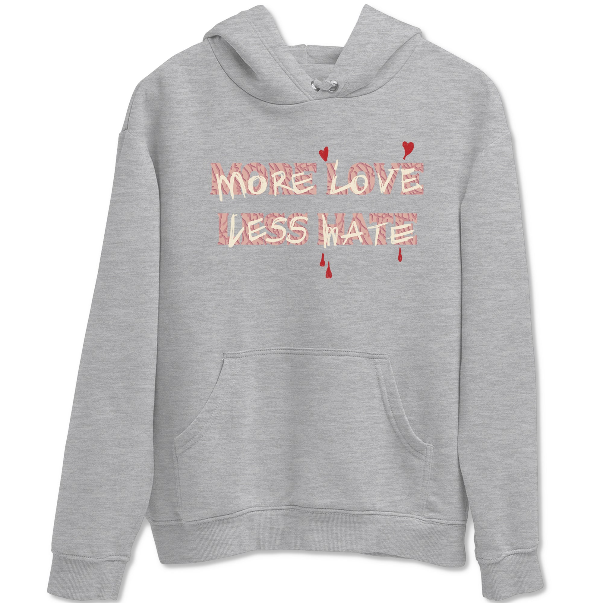 More Love Less Hate snkmatch Tees - Air Jordan 3 Valentines Day