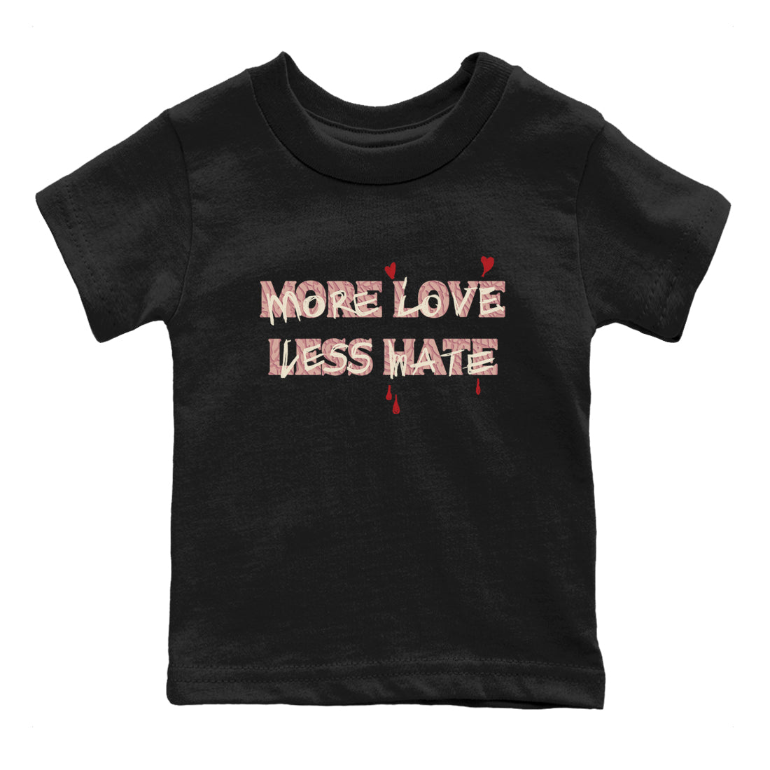 More Love Less Hate snkmatch Tees Kids - Air Jordan 3 Valentines Day