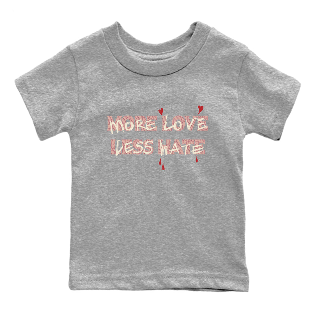 More Love Less Hate snkmatch Tees Kids - Air Jordan 3 Valentines Day