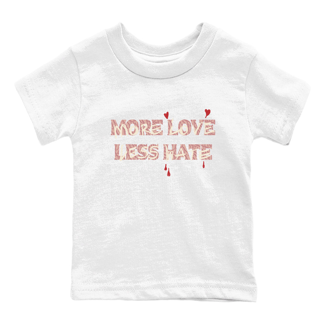 More Love Less Hate snkmatch Tees Kids - Air Jordan 3 Valentines Day