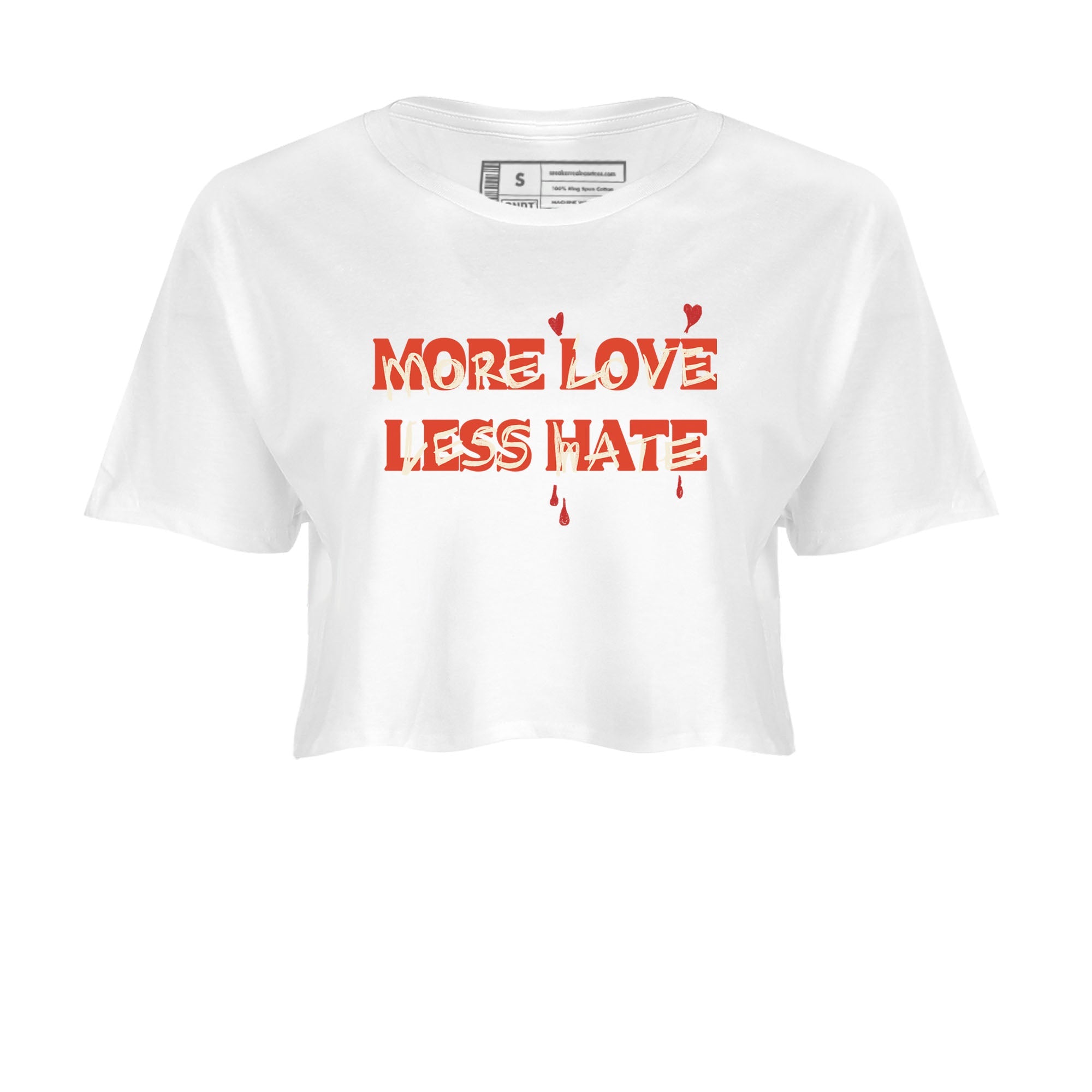 More Love Less Hate snkmatch Women's Top - Air Jordan 4 Brick By Brick
