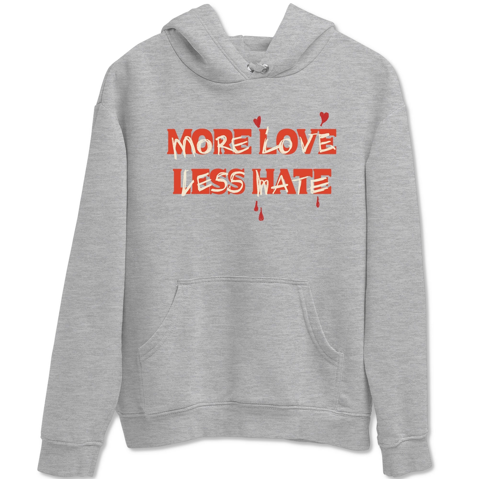 More Love Less Hate snkmatch Tees - Air Jordan 4 Brick By Brick