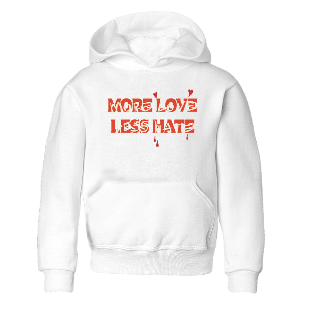 More Love Less Hate snkmatch Tees Kids - Air Jordan 4 Brick By Brick