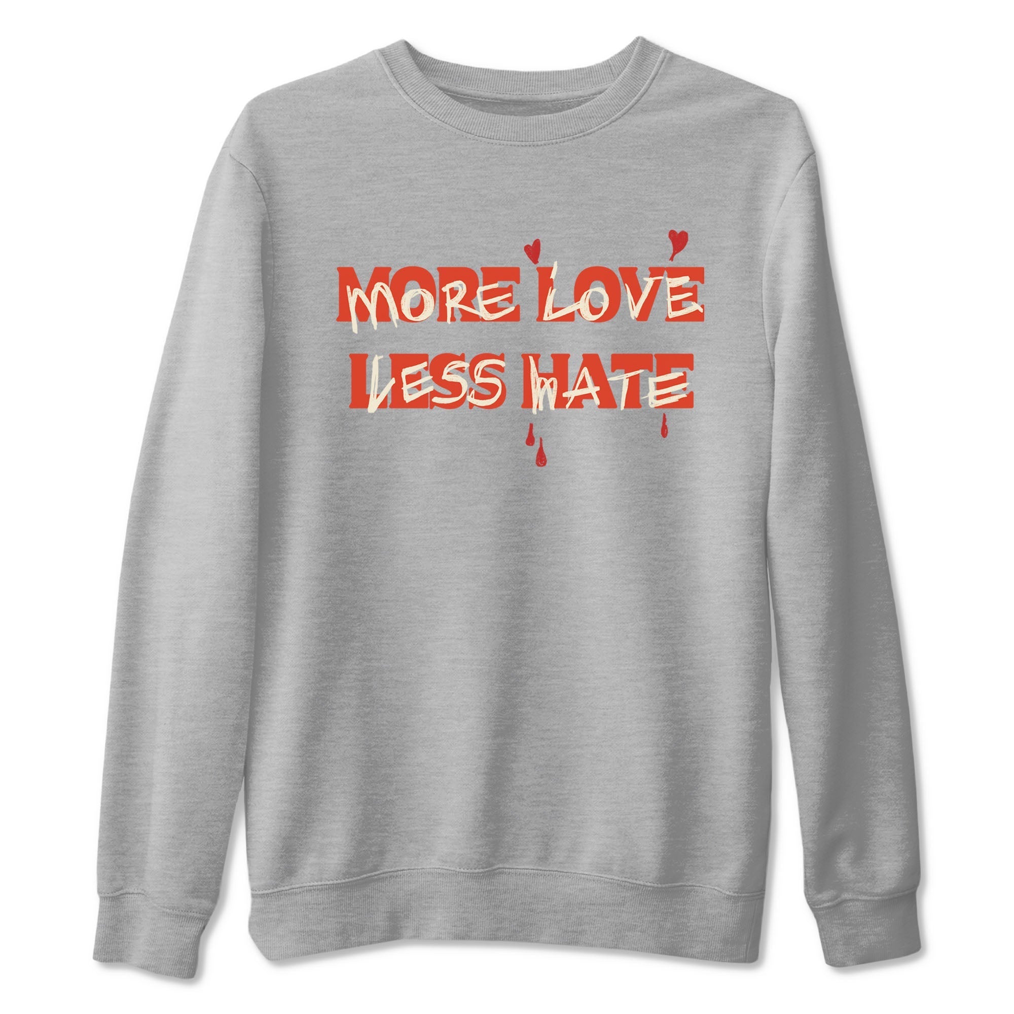 More Love Less Hate snkmatch Tees - Air Jordan 4 Brick By Brick
