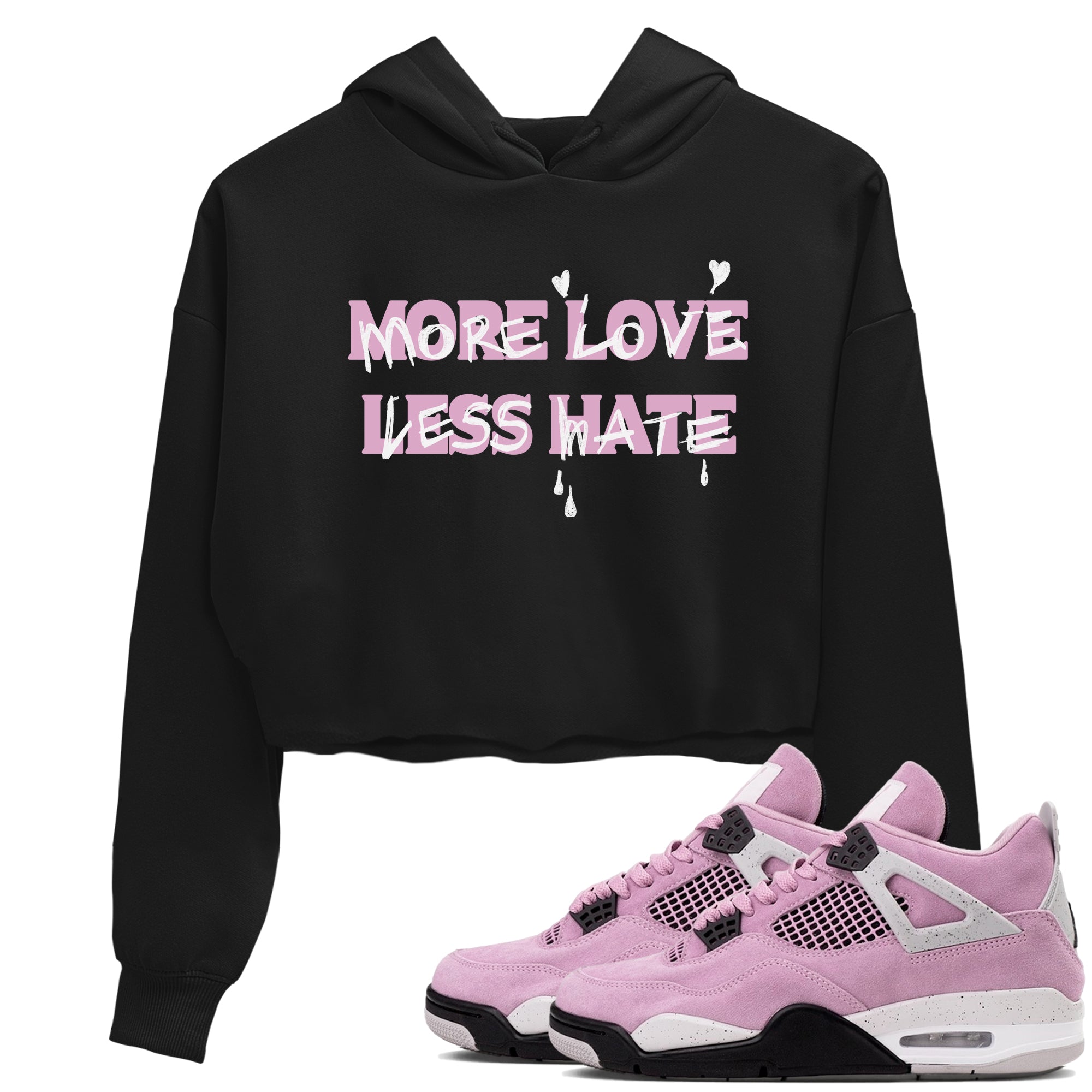 More Love Less Hate snkmatch Women's Top - Air Jordan 4 Orchid