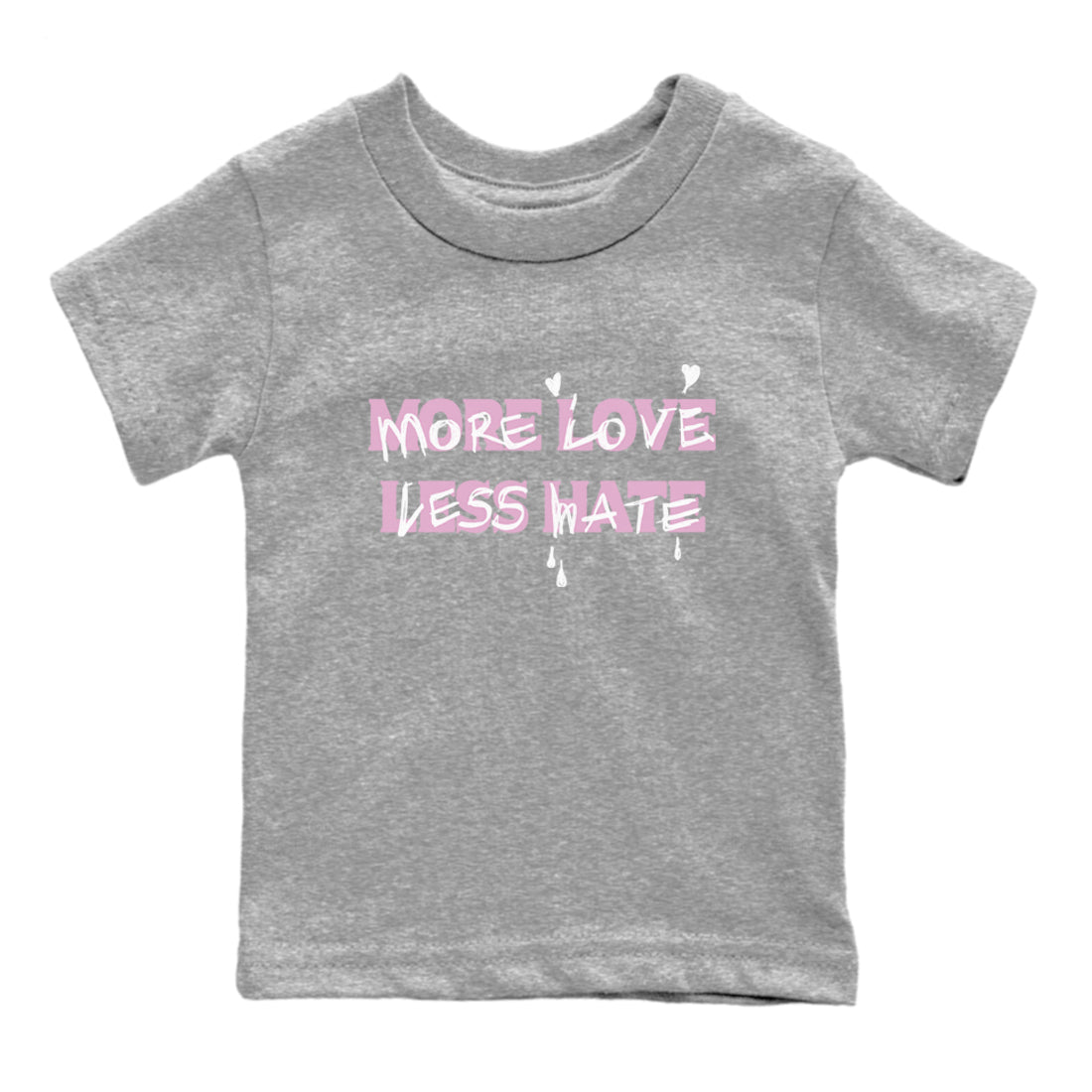 More Love Less Hate snkmatch Tees Kids - Air Jordan 4 Orchid