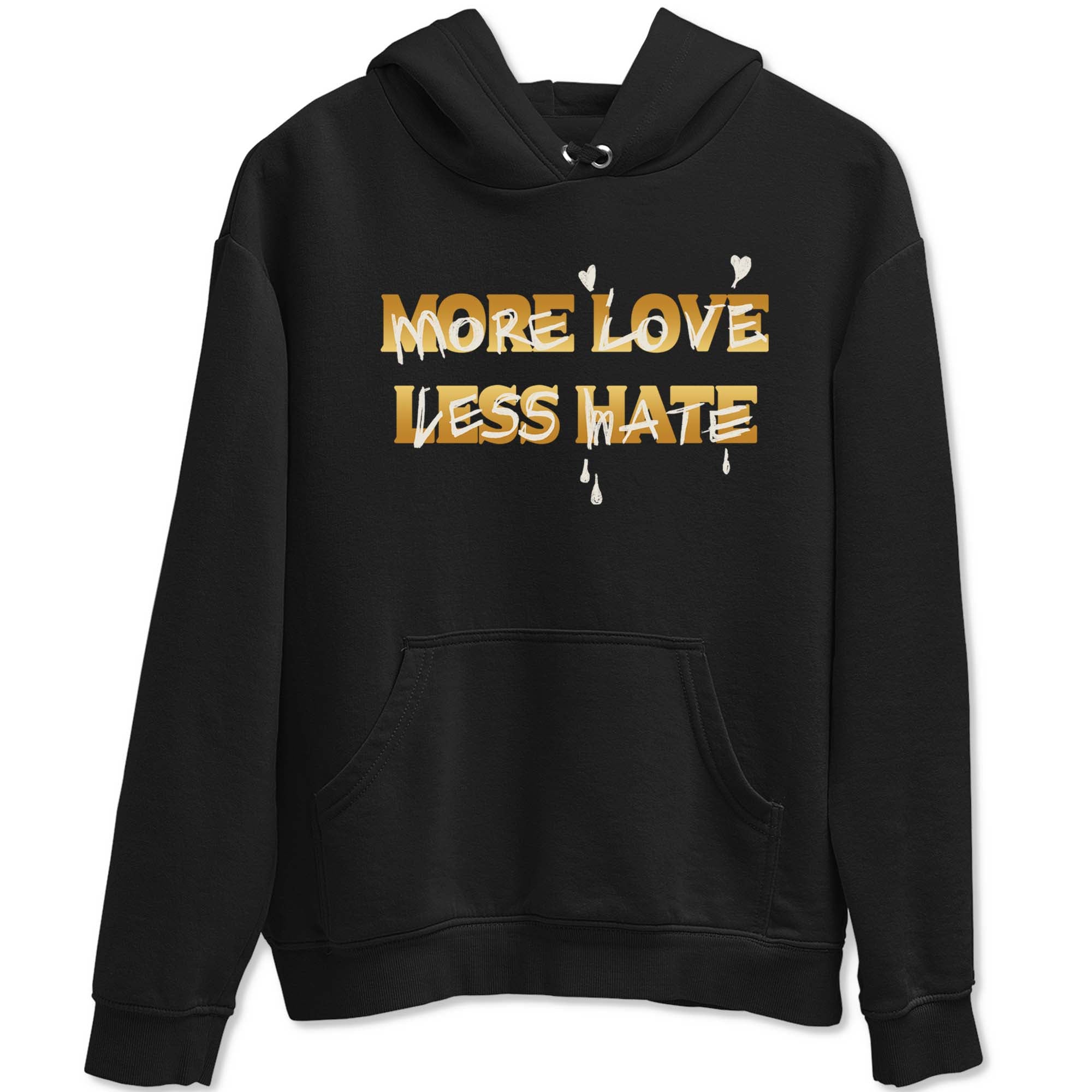 More Love Less Hate snkmatch Tees - Air Jordan 5 Golden Ticket
