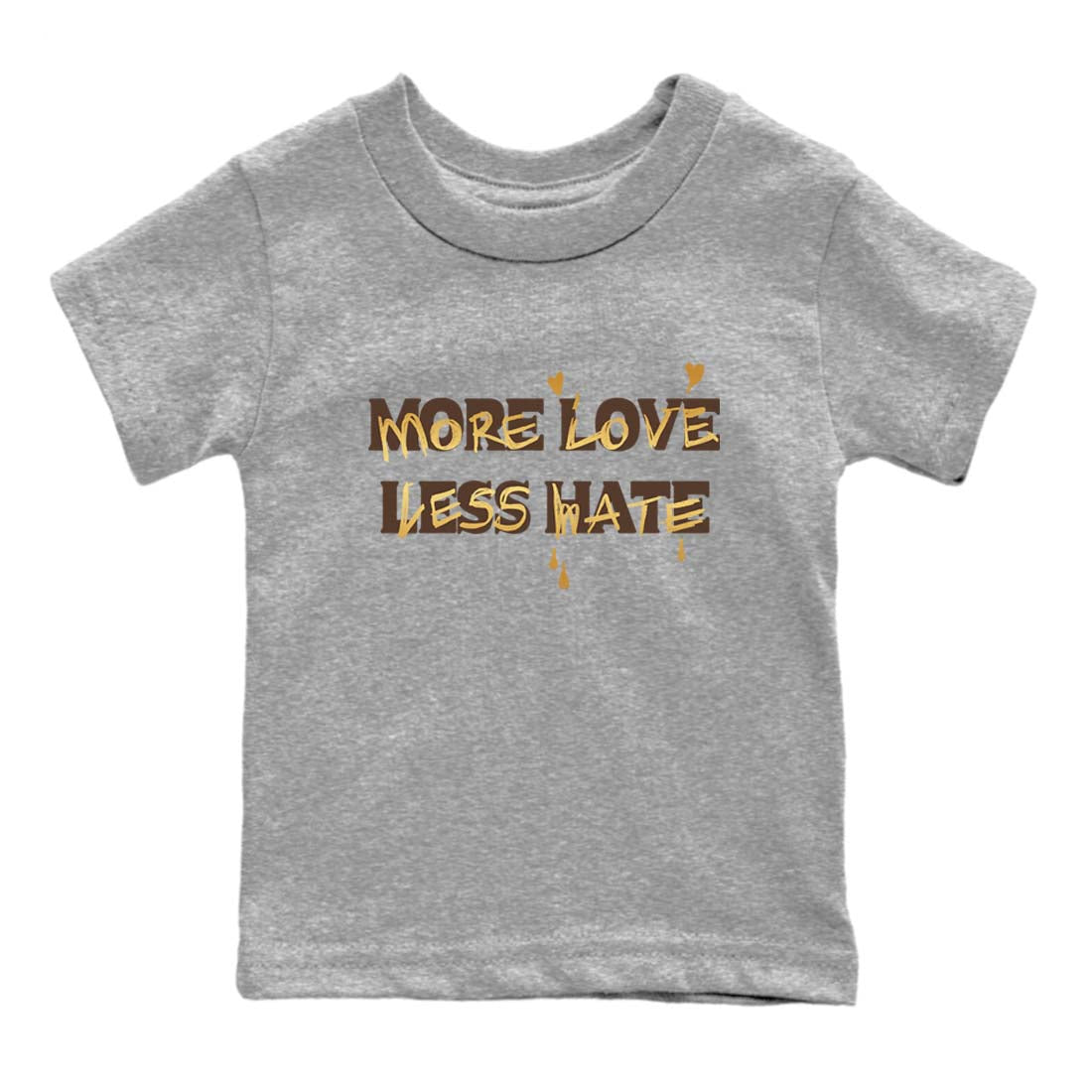 More Love Less Hate snkmatch Tees Kids - Air Jordan 5 Golden Ticket