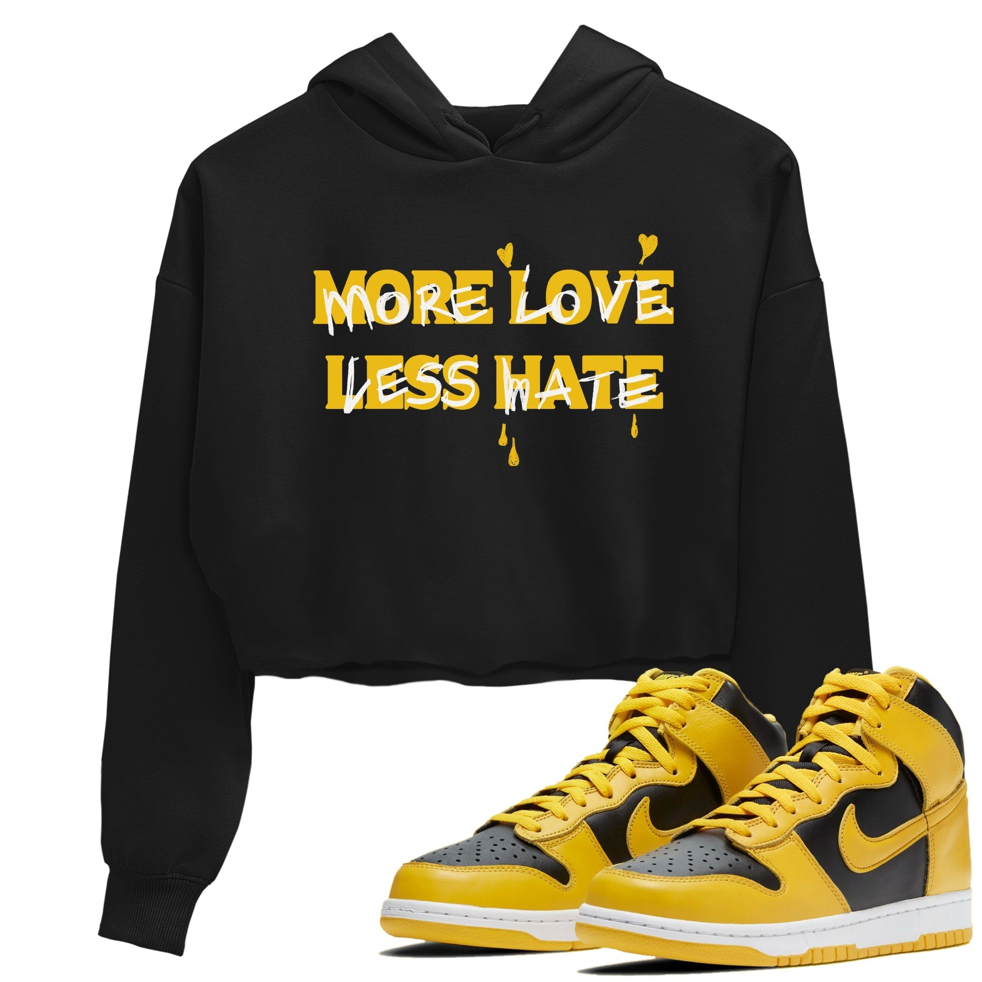More Love Less Hate snkmatch Women's Top - Dunk High Pollen