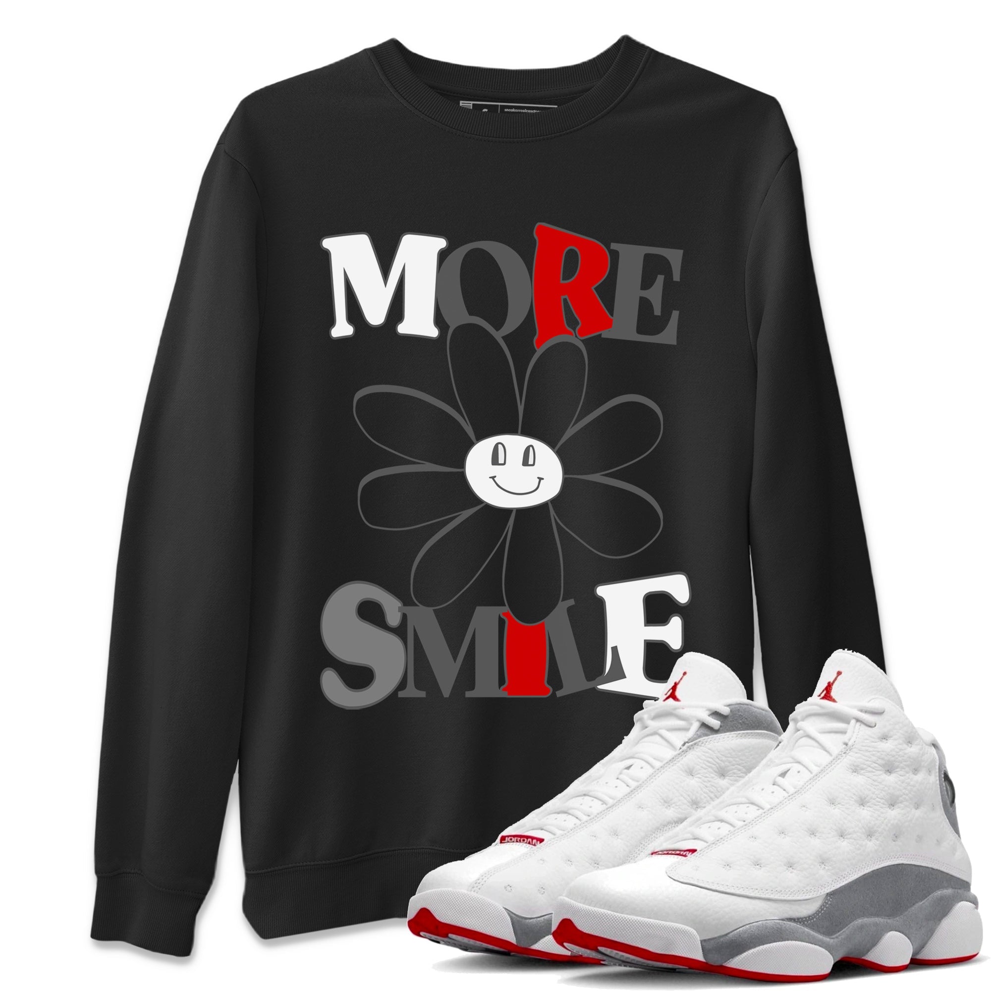 More Smile Unisex Tops - Air Jordan 13 Wolf Grey