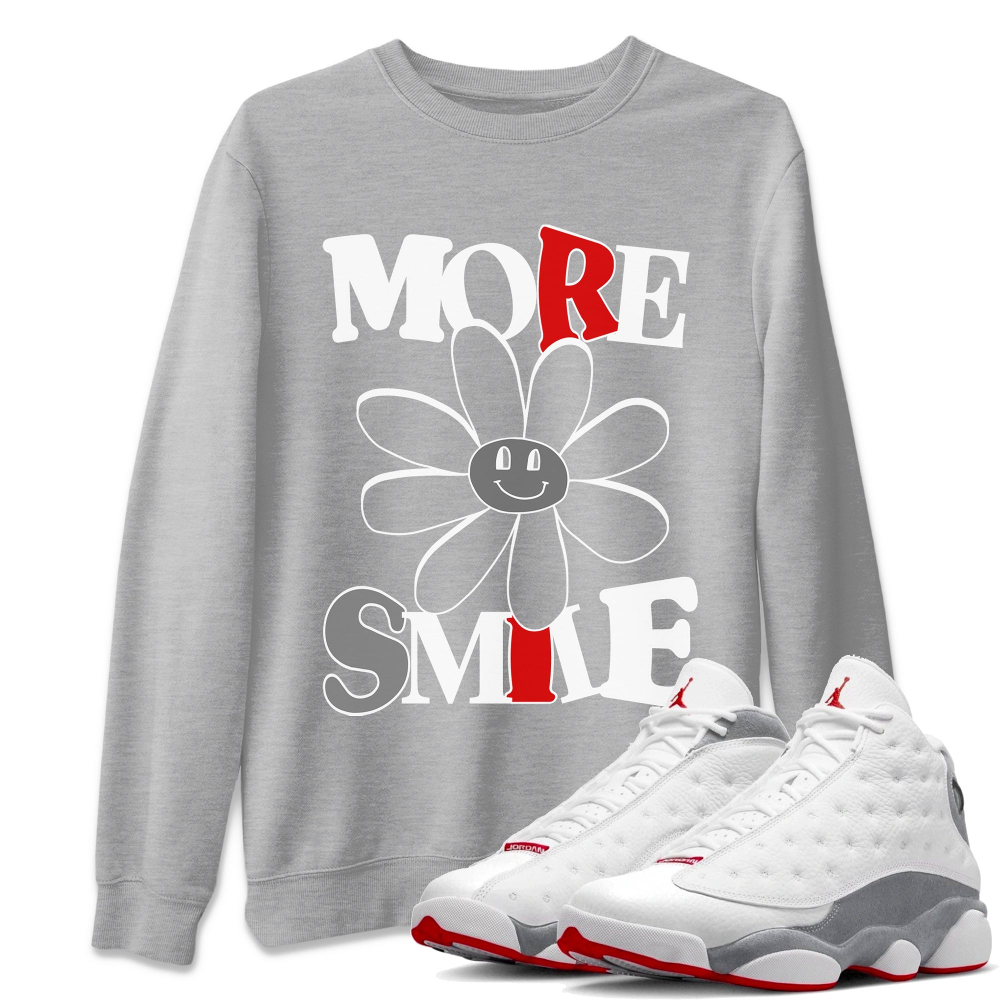 More Smile Unisex Tops - Air Jordan 13 Wolf Grey