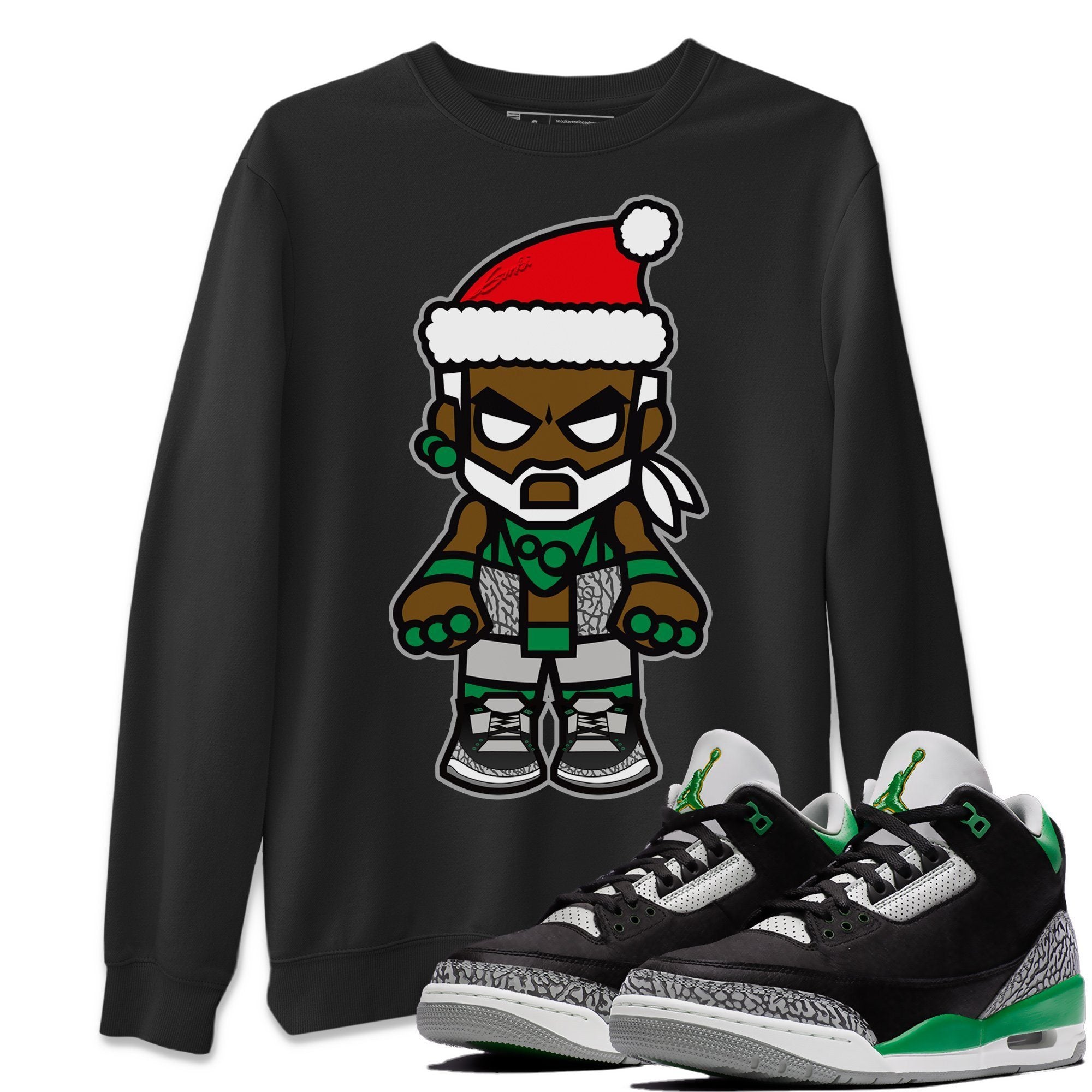 Mr Santa Unisex Tops - Air Jordan 3 Pine Green