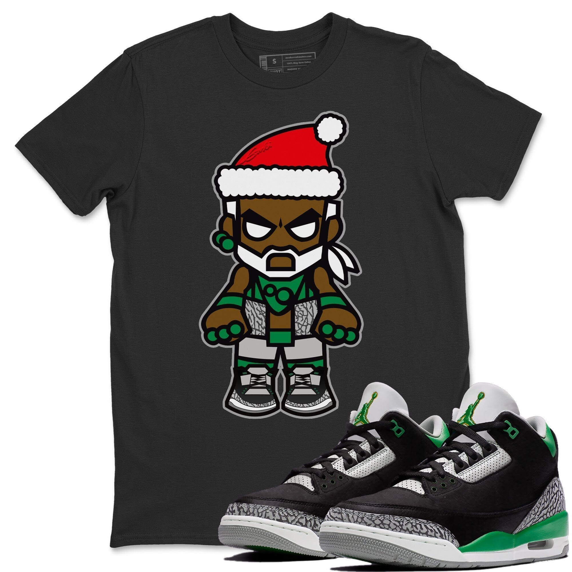 Mr Santa Unisex Tops - Air Jordan 3 Pine Green