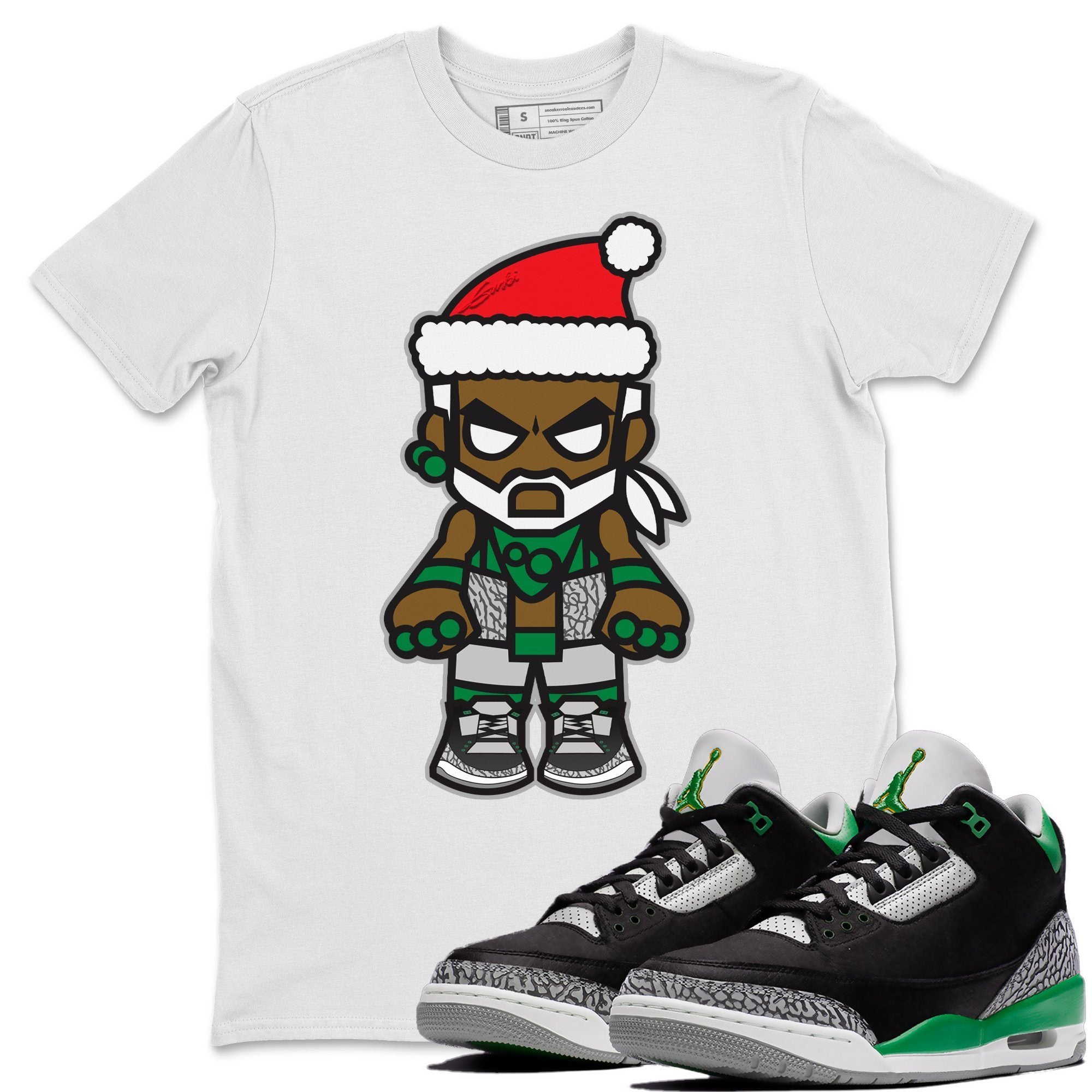 Mr Santa Unisex Tops - Air Jordan 3 Pine Green