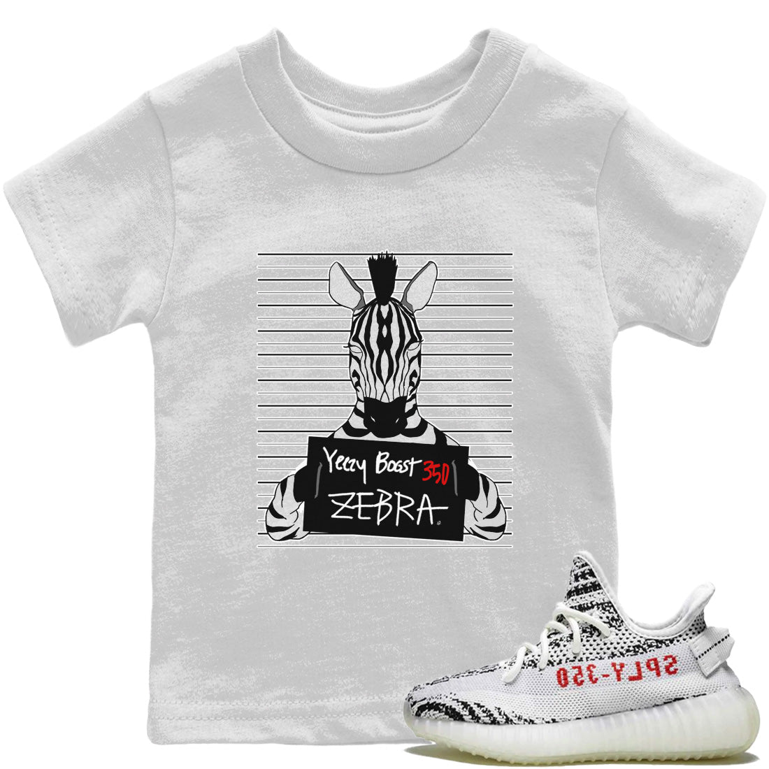 Mugshot Kids Tops - Yeezy 350 Zebra