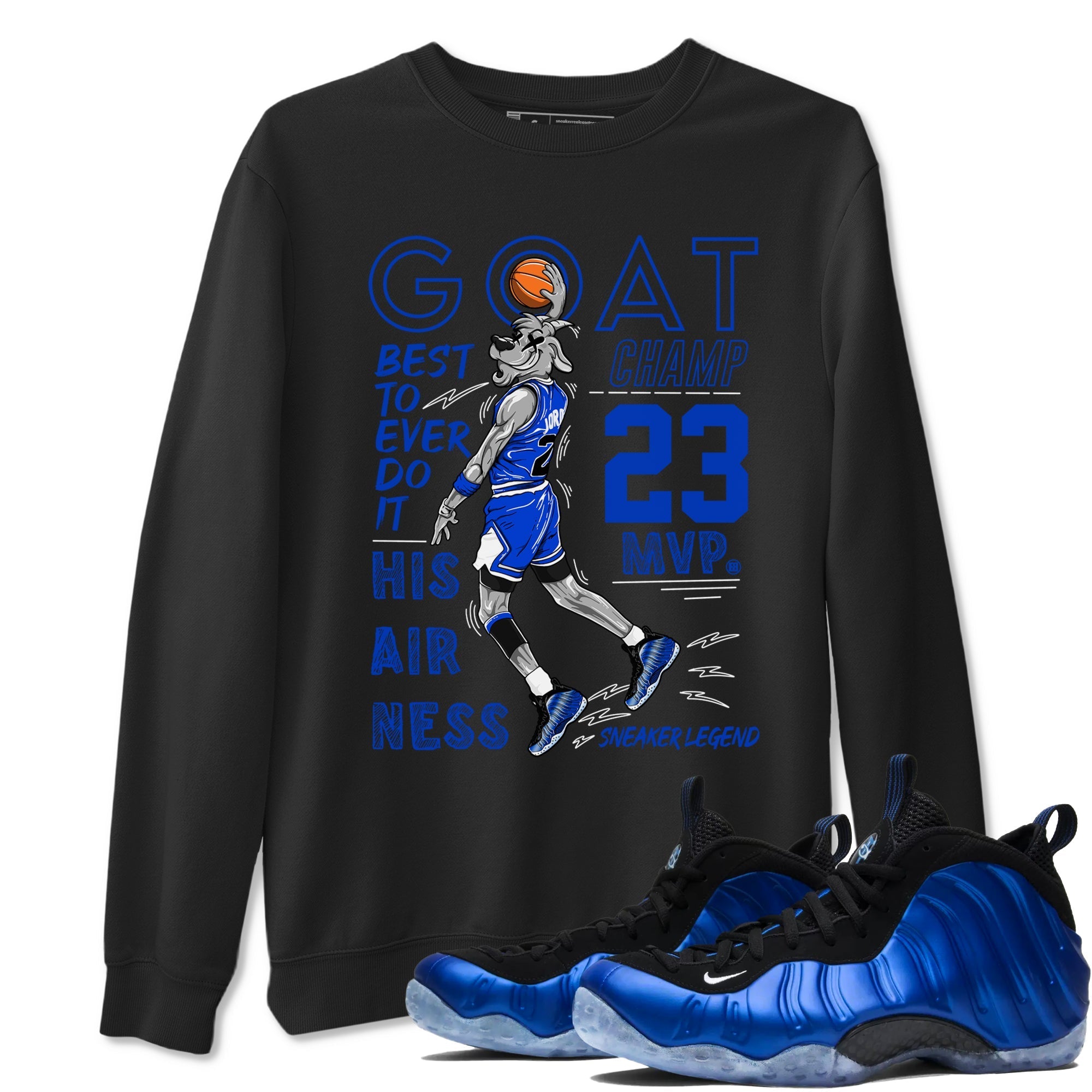 MVP Goat snkmatch Tees - Air Foamposite One Royal