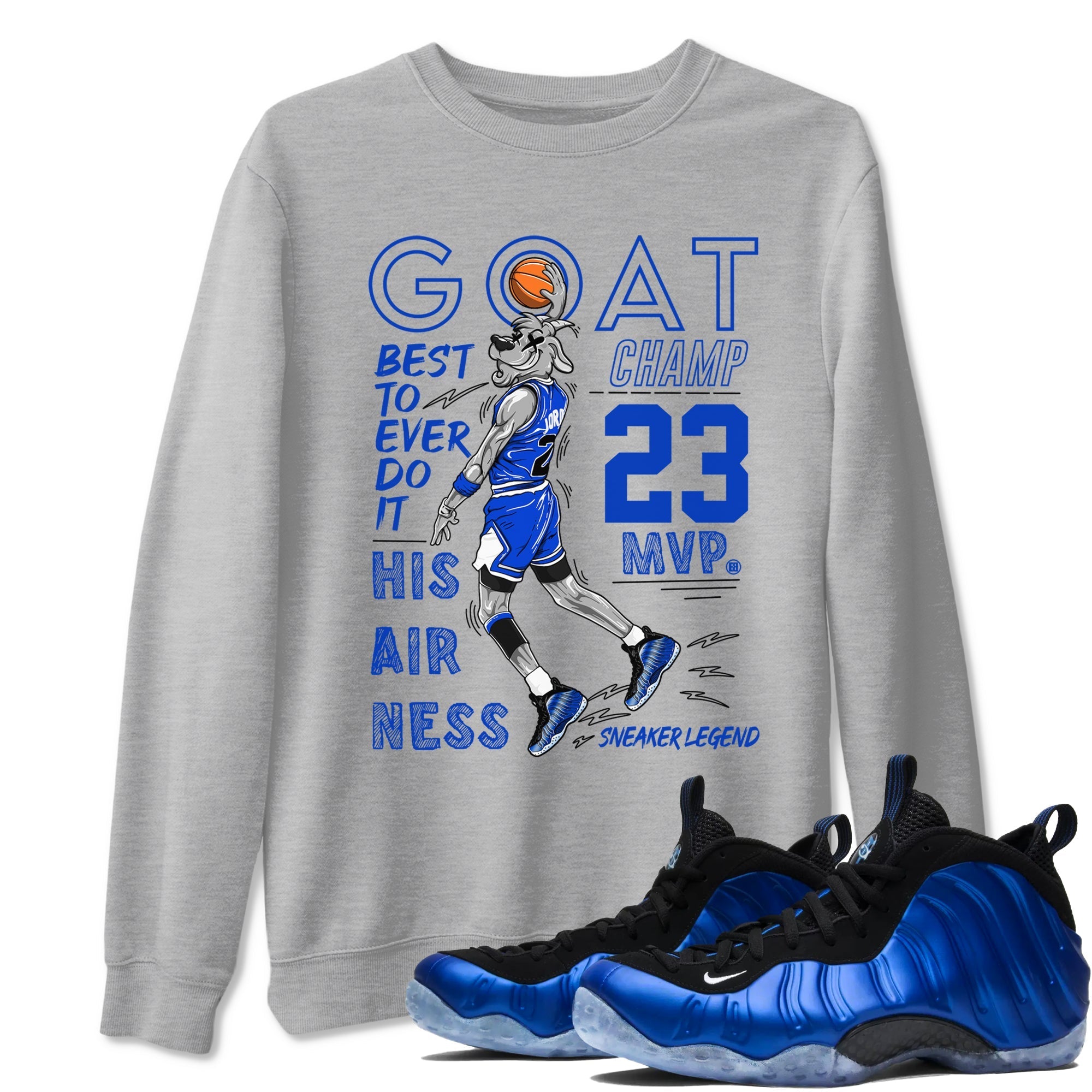 MVP Goat snkmatch Tees - Air Foamposite One Royal