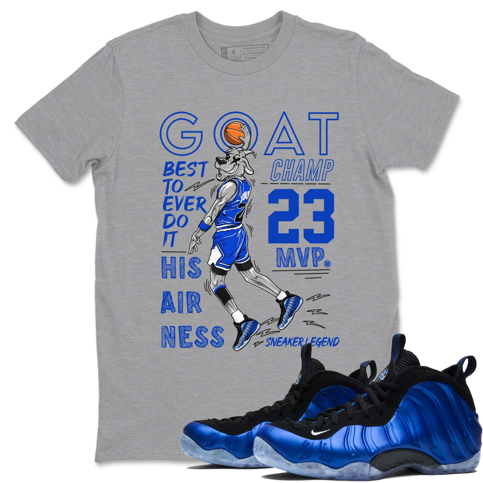 MVP Goat snkmatch Tees - Air Foamposite One Royal