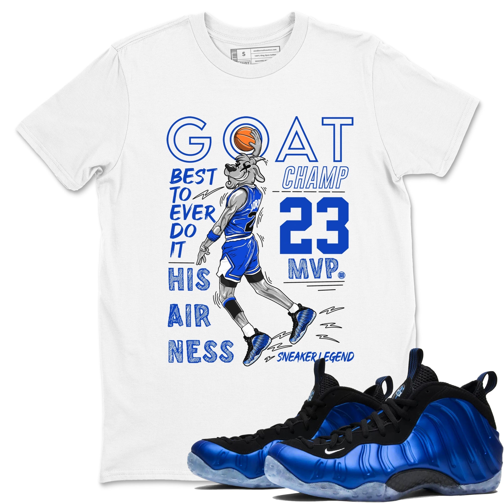 MVP Goat snkmatch Tees - Air Foamposite One Royal