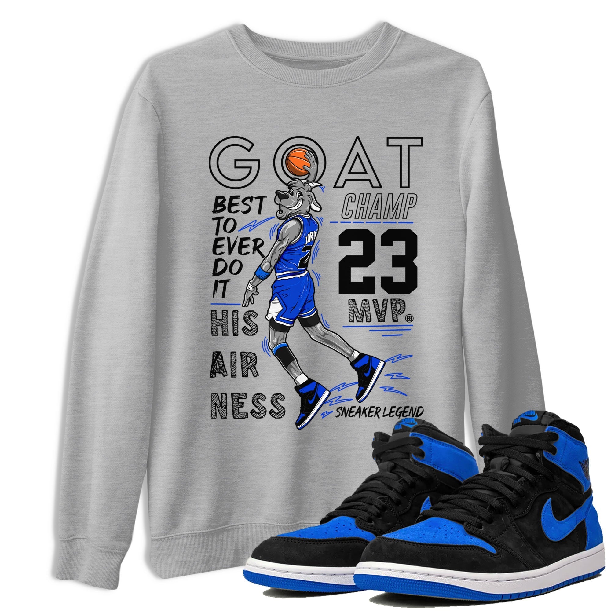MVP Goat snkmatch Tee - Air Jordan 1 Royal Reimagined