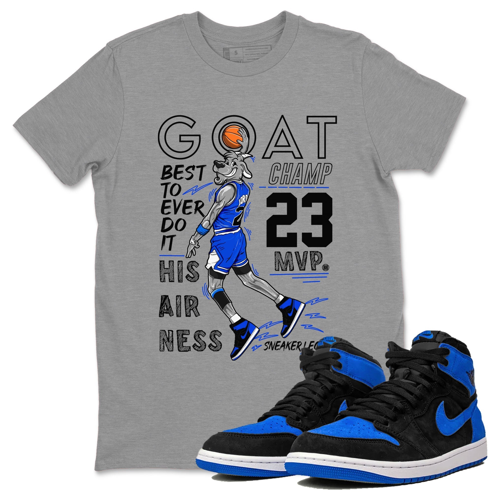 MVP Goat snkmatch Tee - Air Jordan 1 Royal Reimagined
