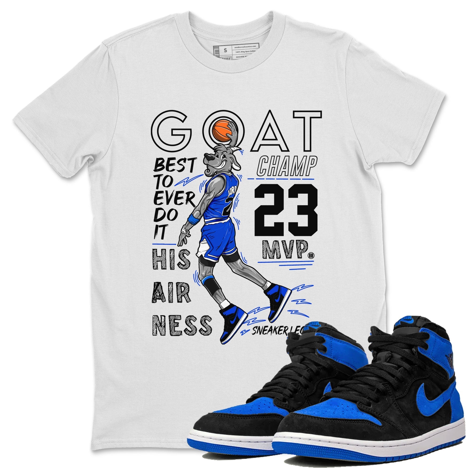 MVP Goat snkmatch Tee - Air Jordan 1 Royal Reimagined